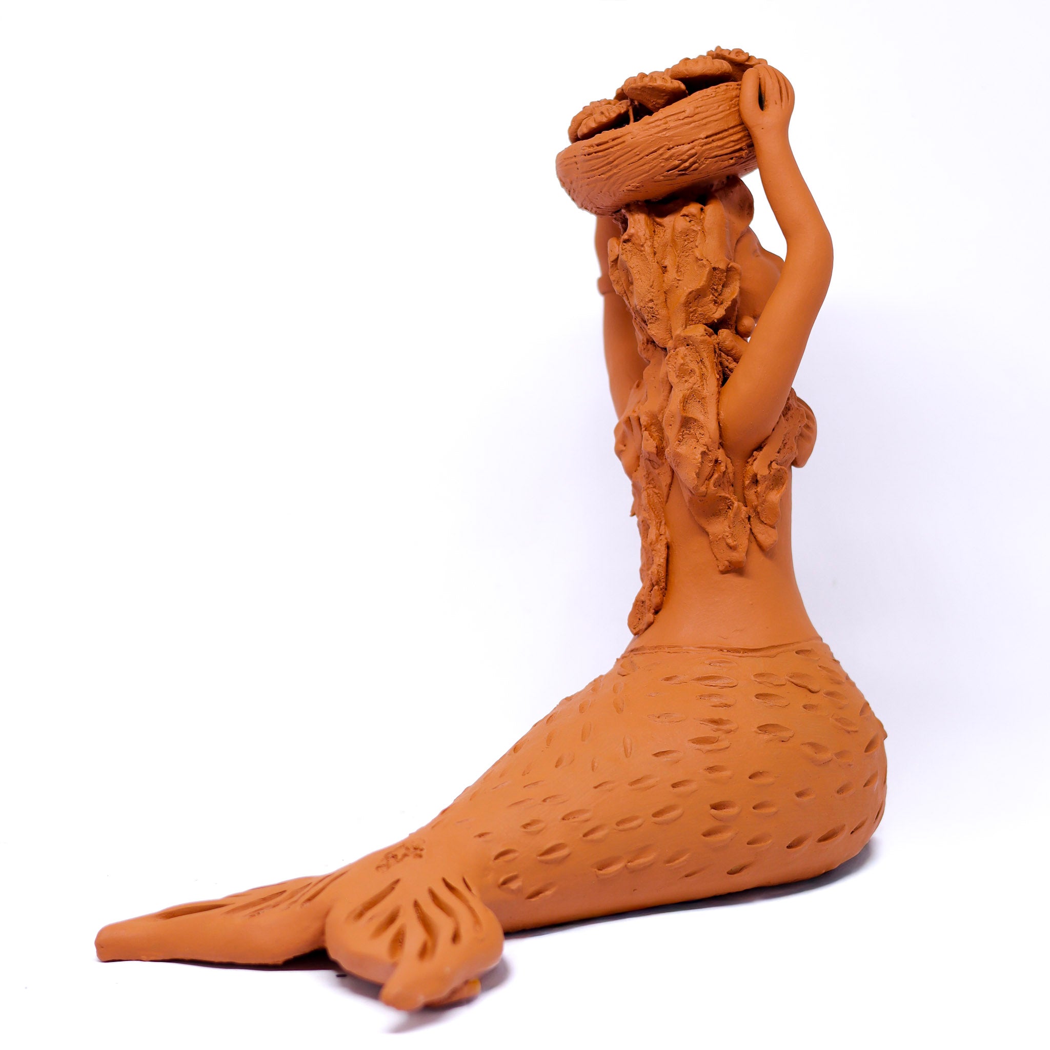 Escultura Sereia em Cerâmica