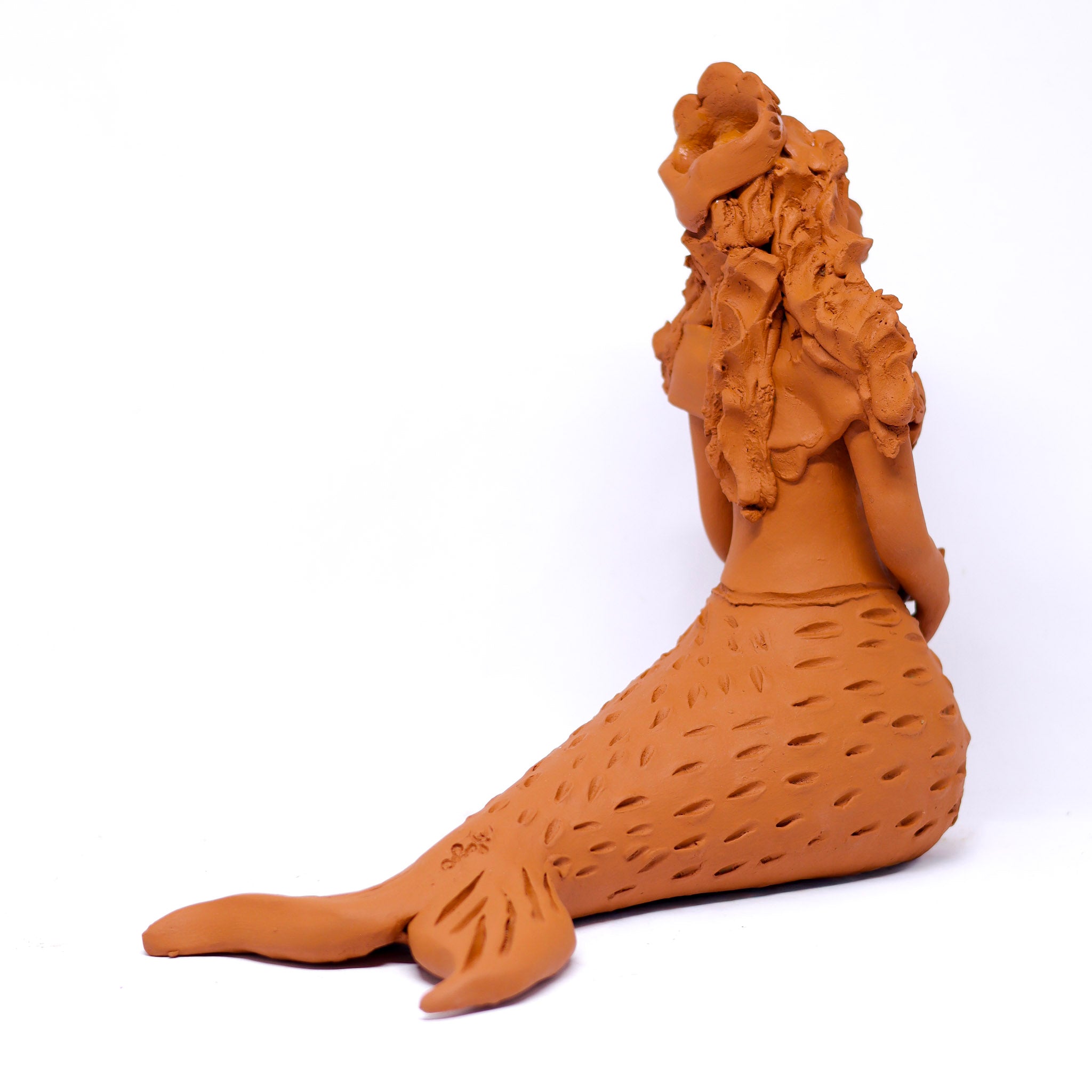 Escultura Sereia em Cerâmica