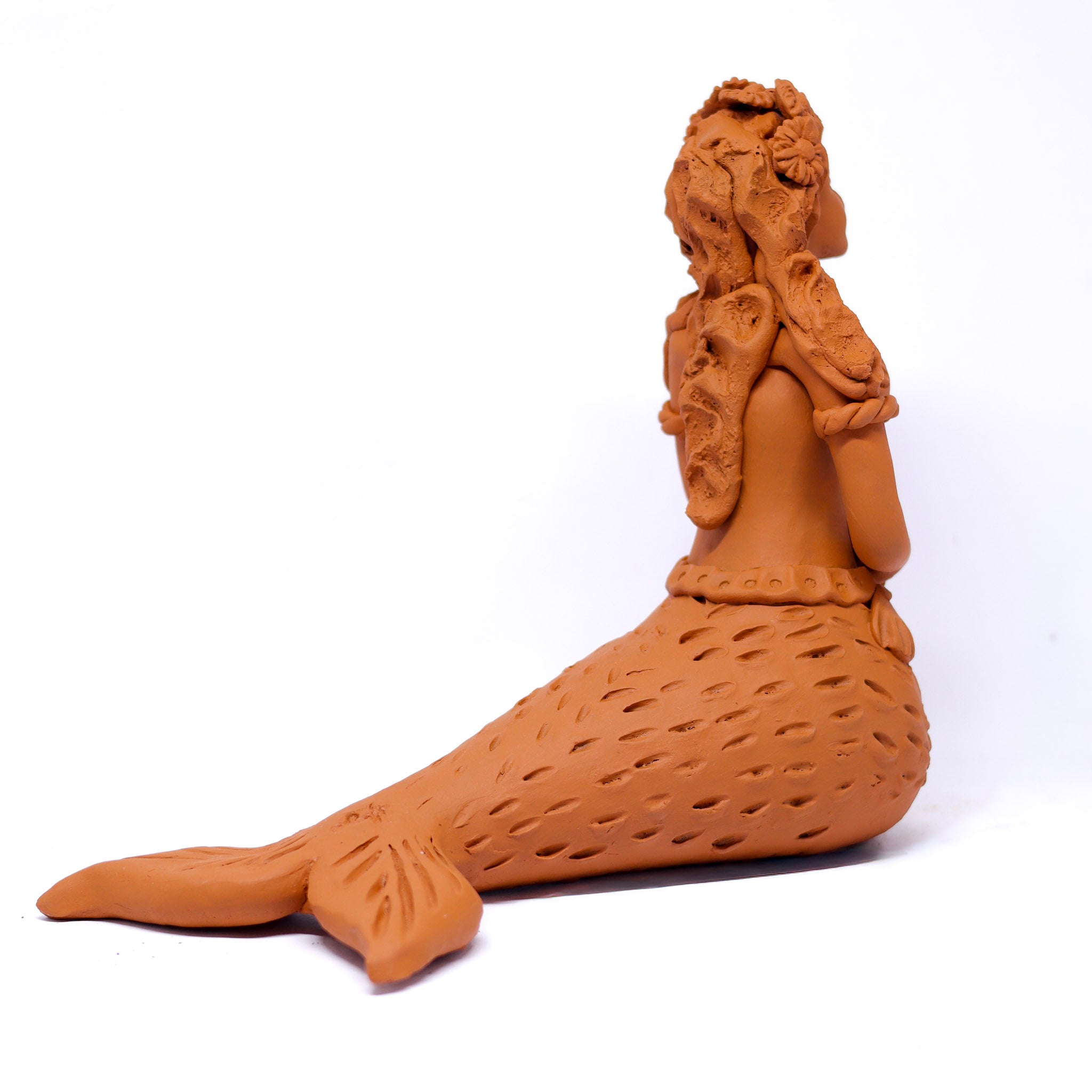 Escultura Sereia em Cerâmica