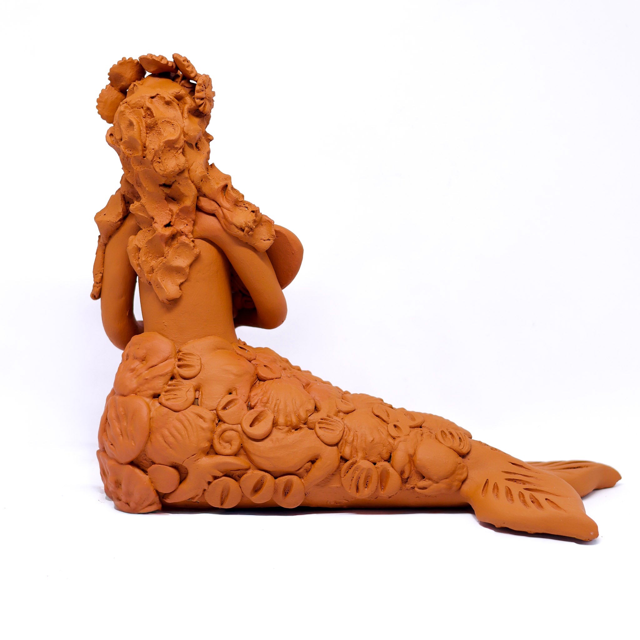 Escultura Sereia em Cerâmica