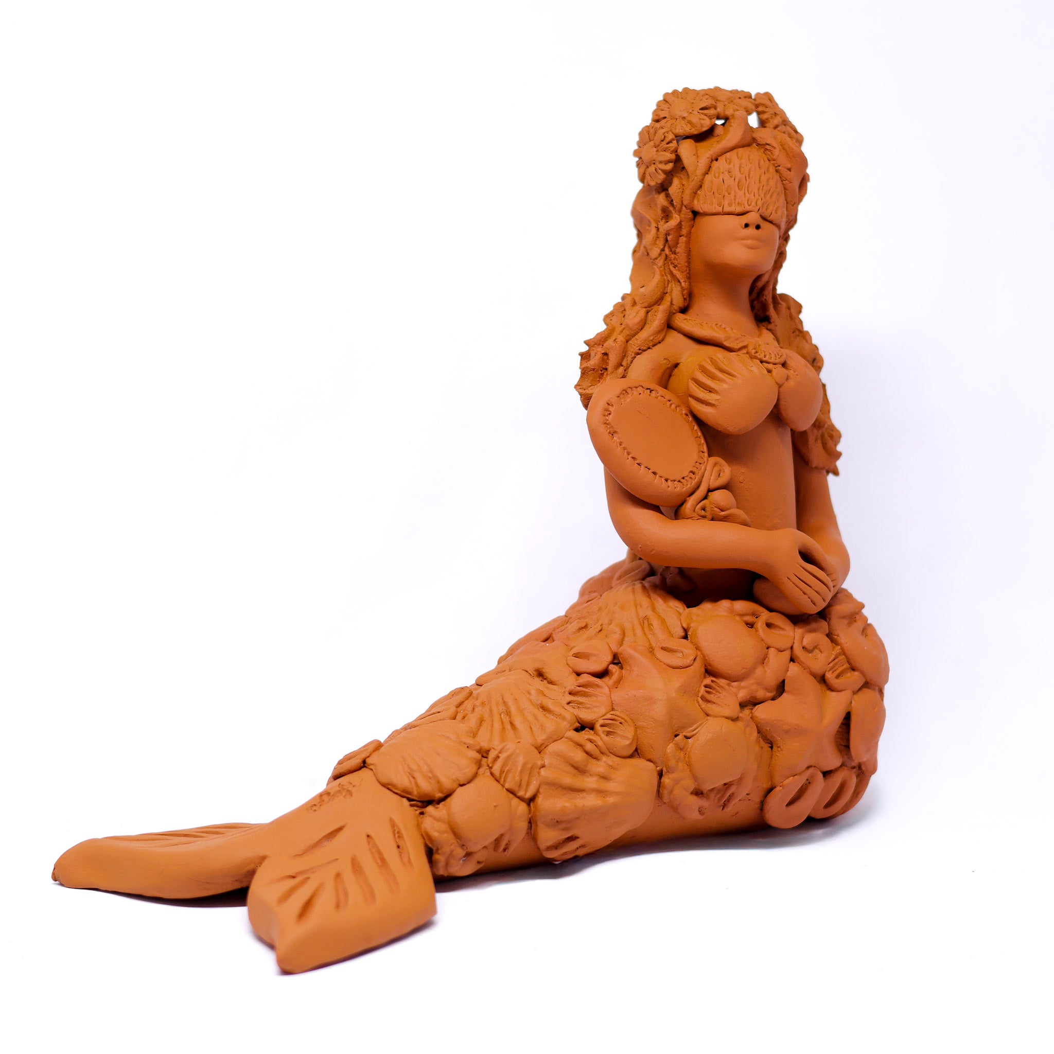 Escultura Sereia em Cerâmica