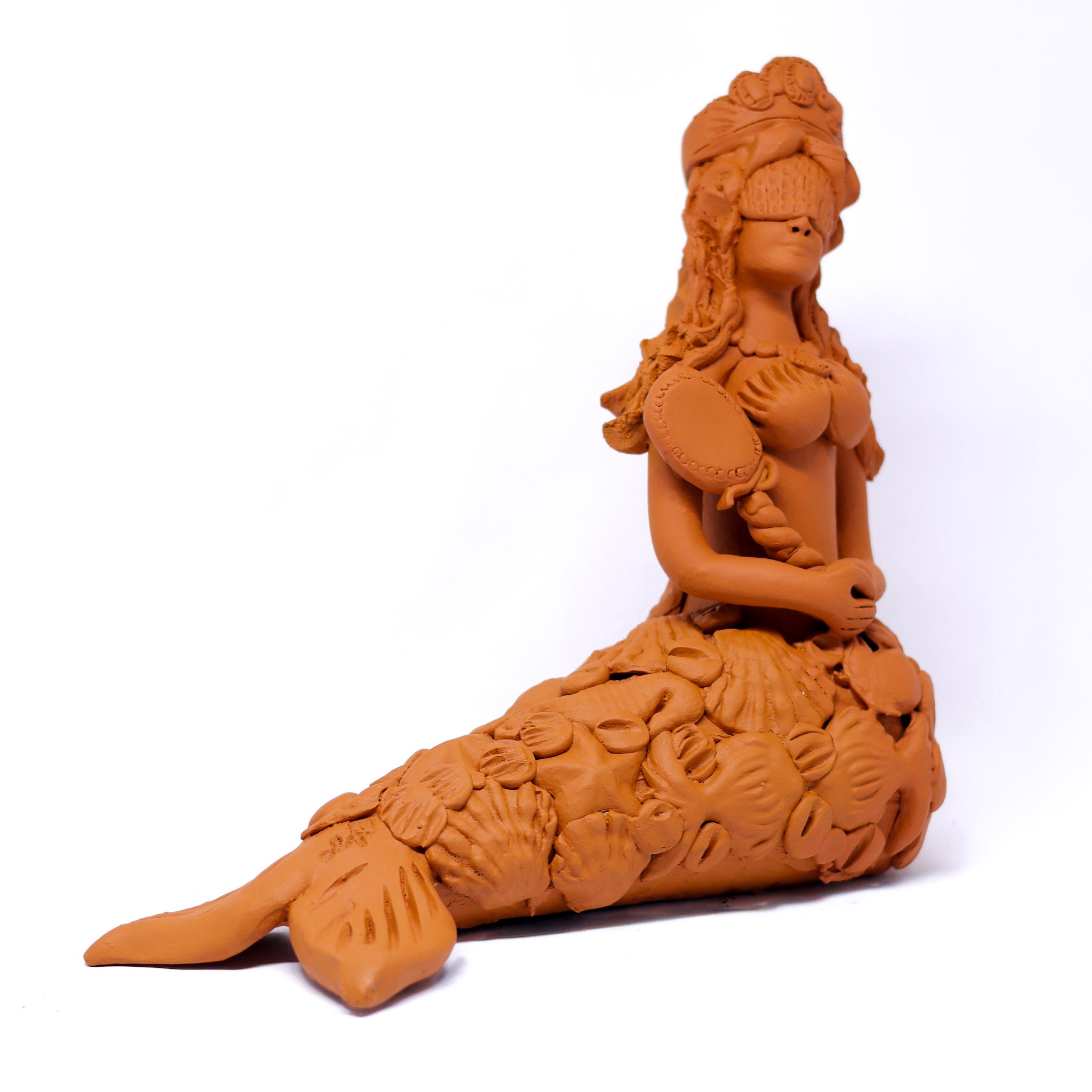 Escultura Sereia em Cerâmica