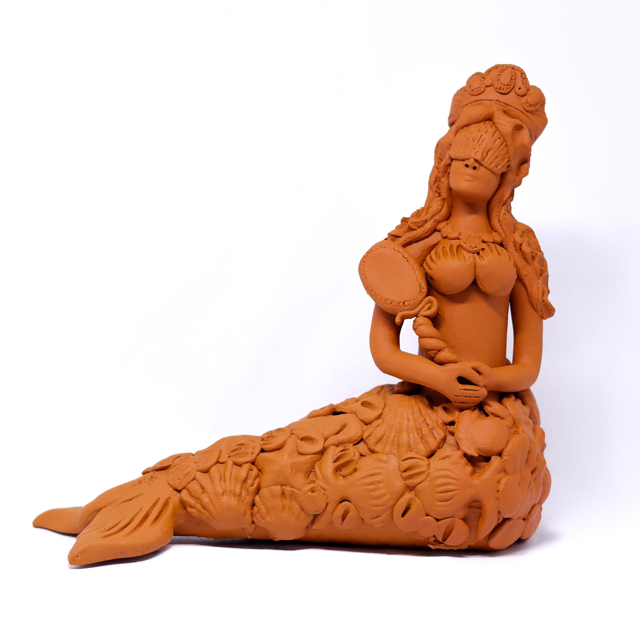 Escultura Sereia em Cerâmica