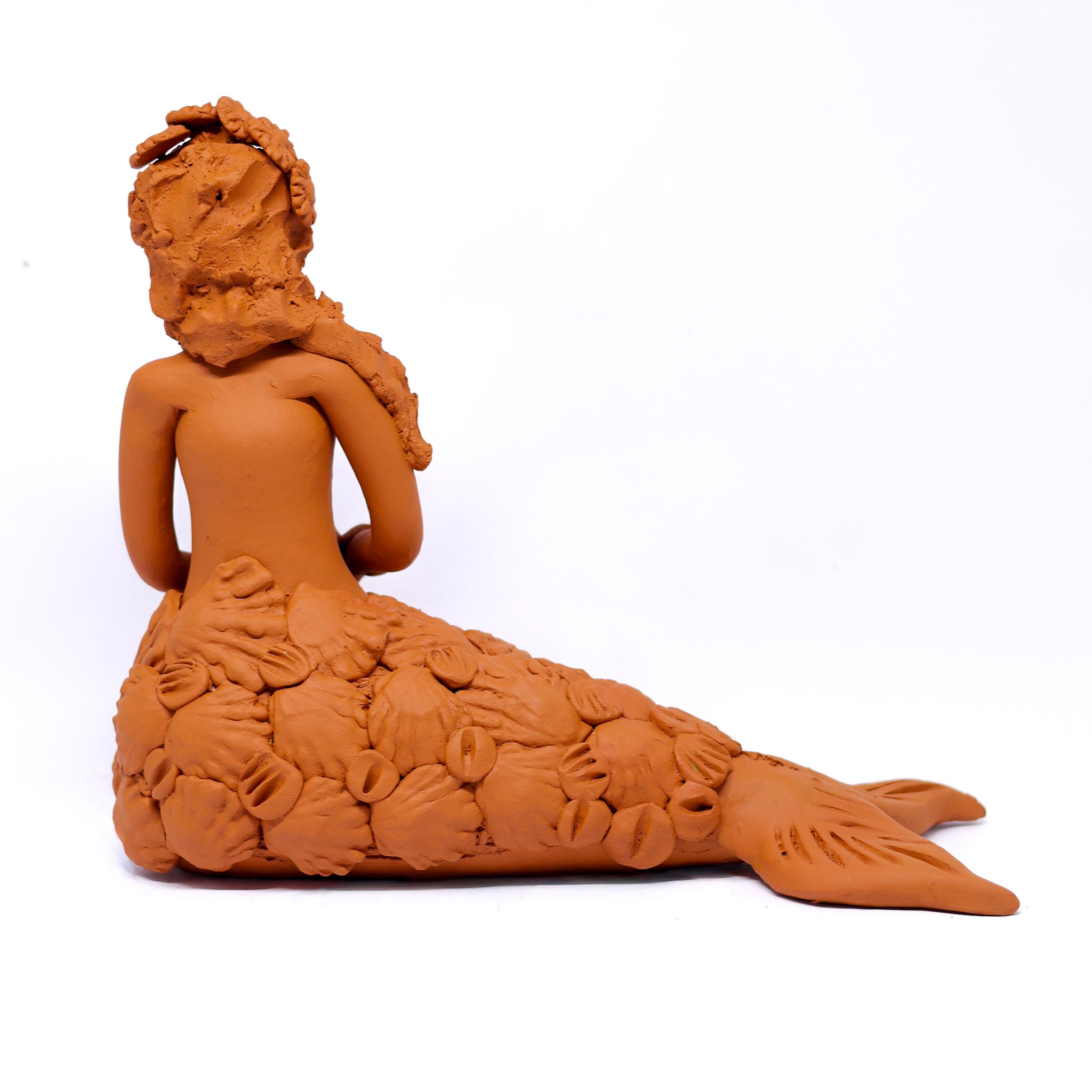 Escultura Sereia em Cerâmica