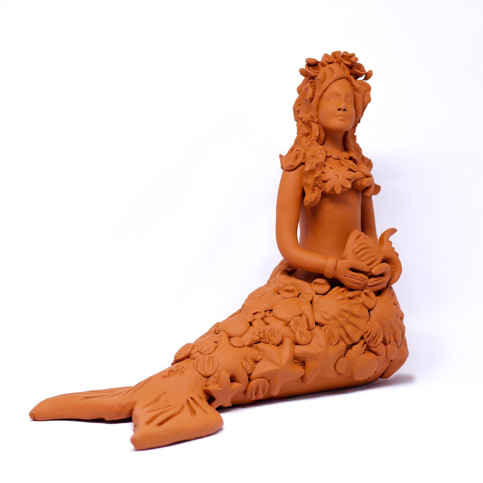 Escultura Sereia em Cerâmica