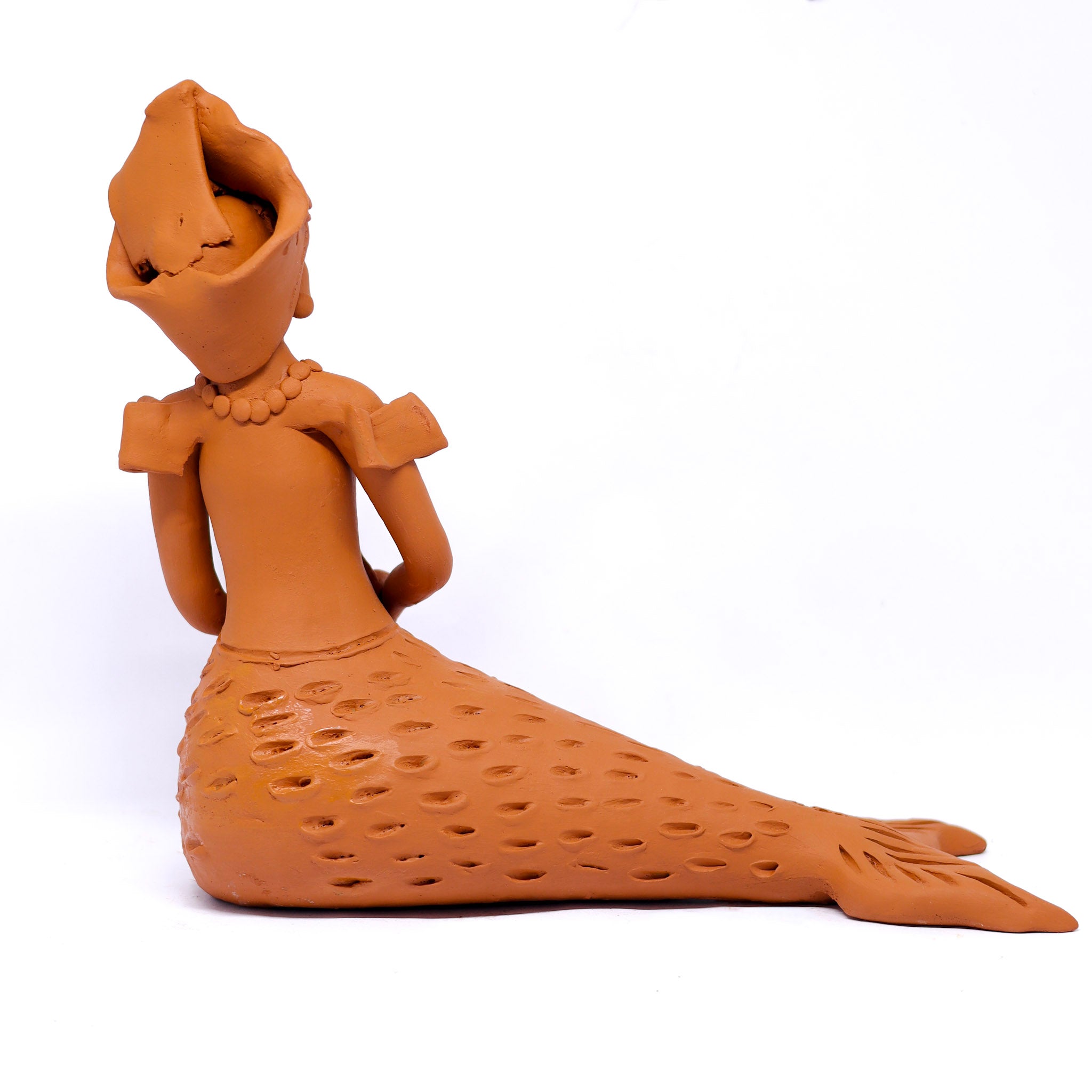 Escultura Sereia em Cerâmica