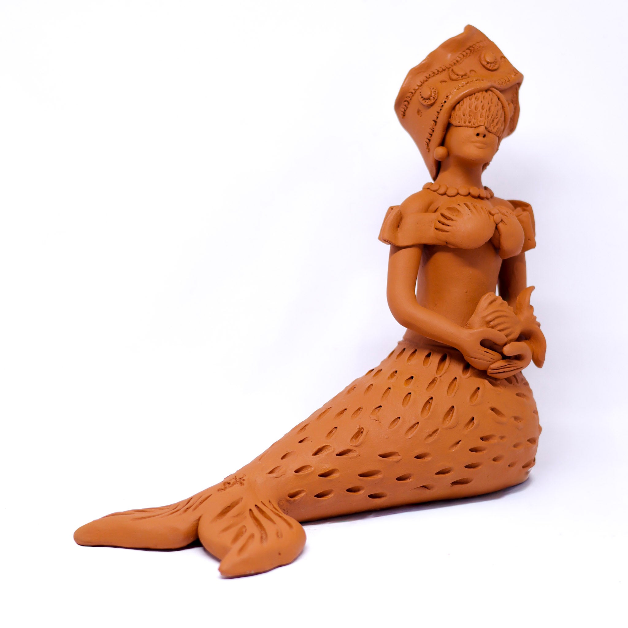 Escultura Sereia em Cerâmica
