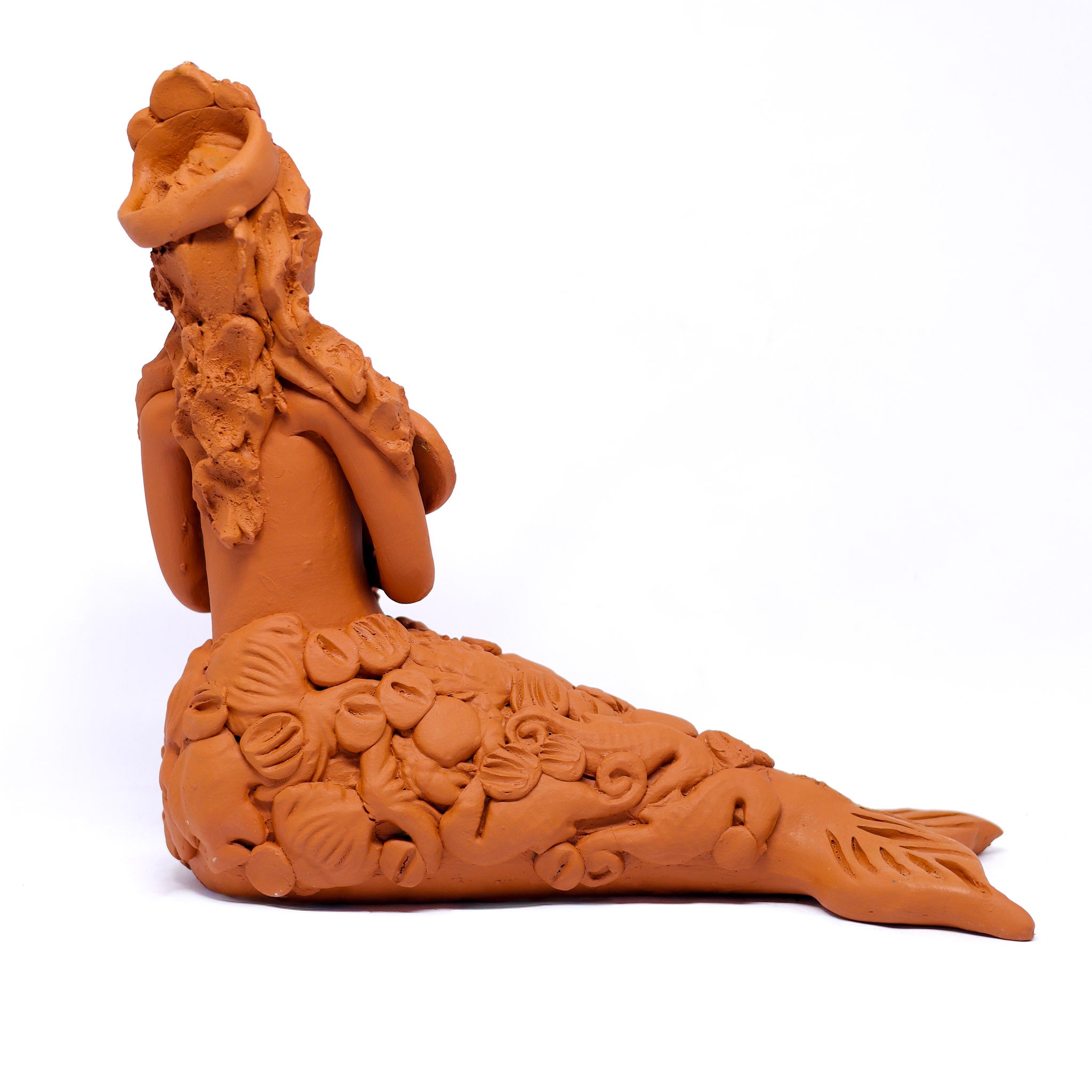 Escultura Sereia em Cerâmica