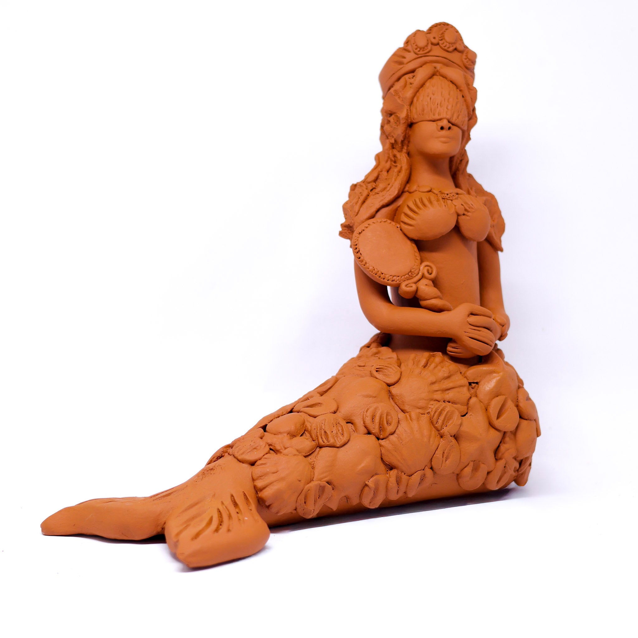 Escultura Sereia em Cerâmica