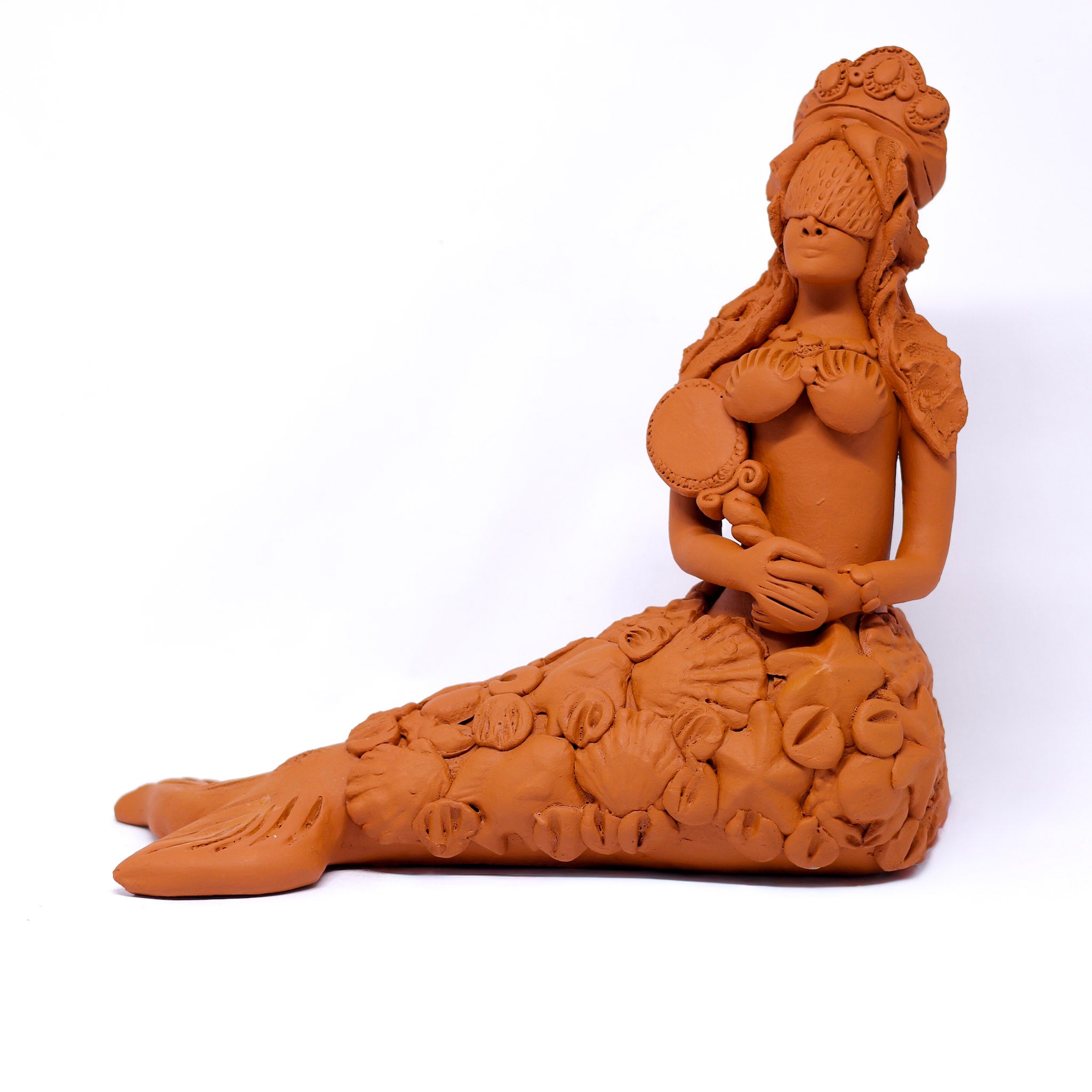 Escultura Sereia em Cerâmica