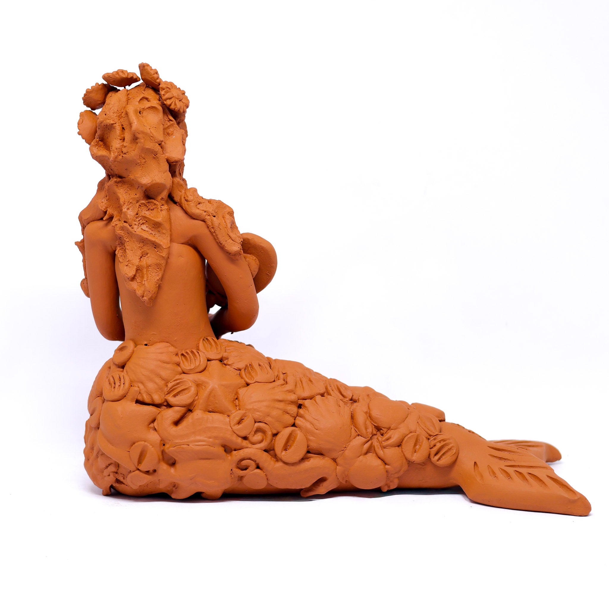 Escultura Sereia em Cerâmica
