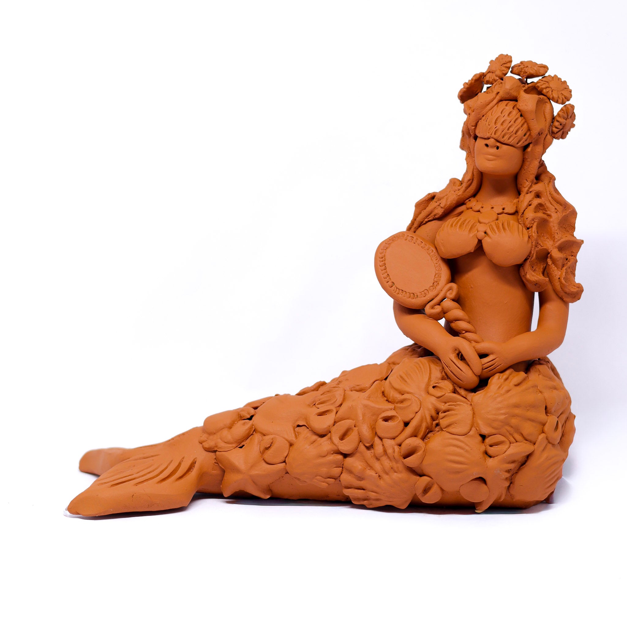 Escultura Sereia em Cerâmica