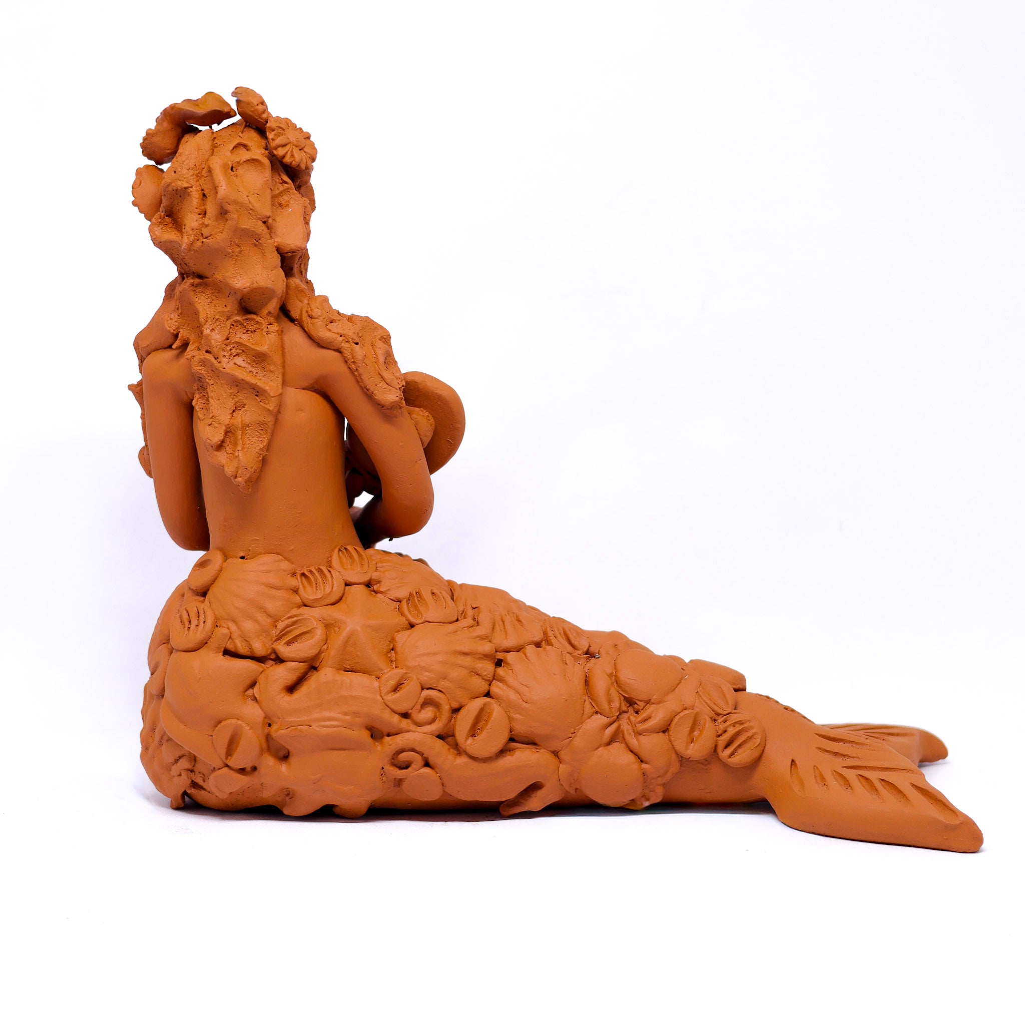 Escultura Sereia em Cerâmica
