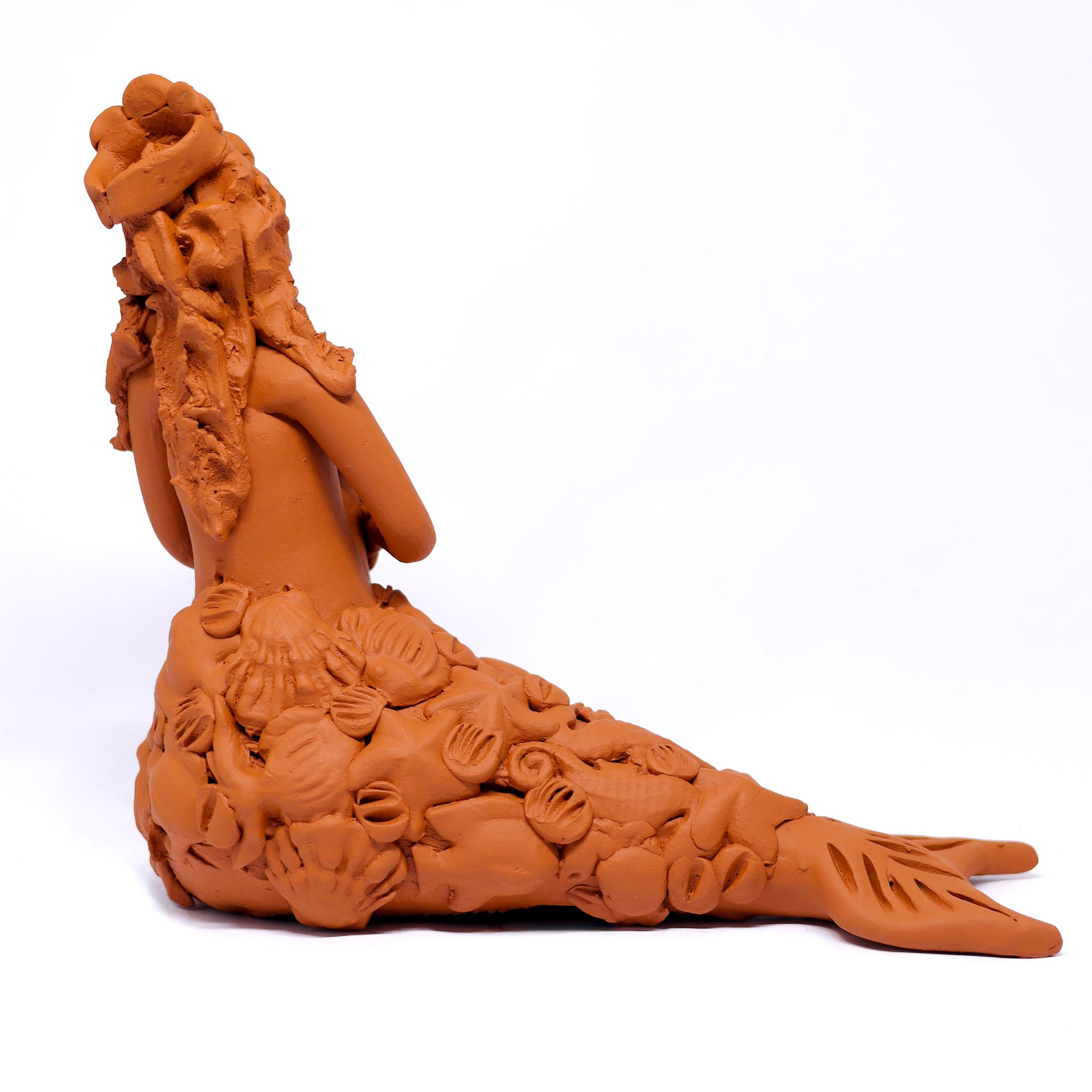 Escultura Sereia em Cerâmica