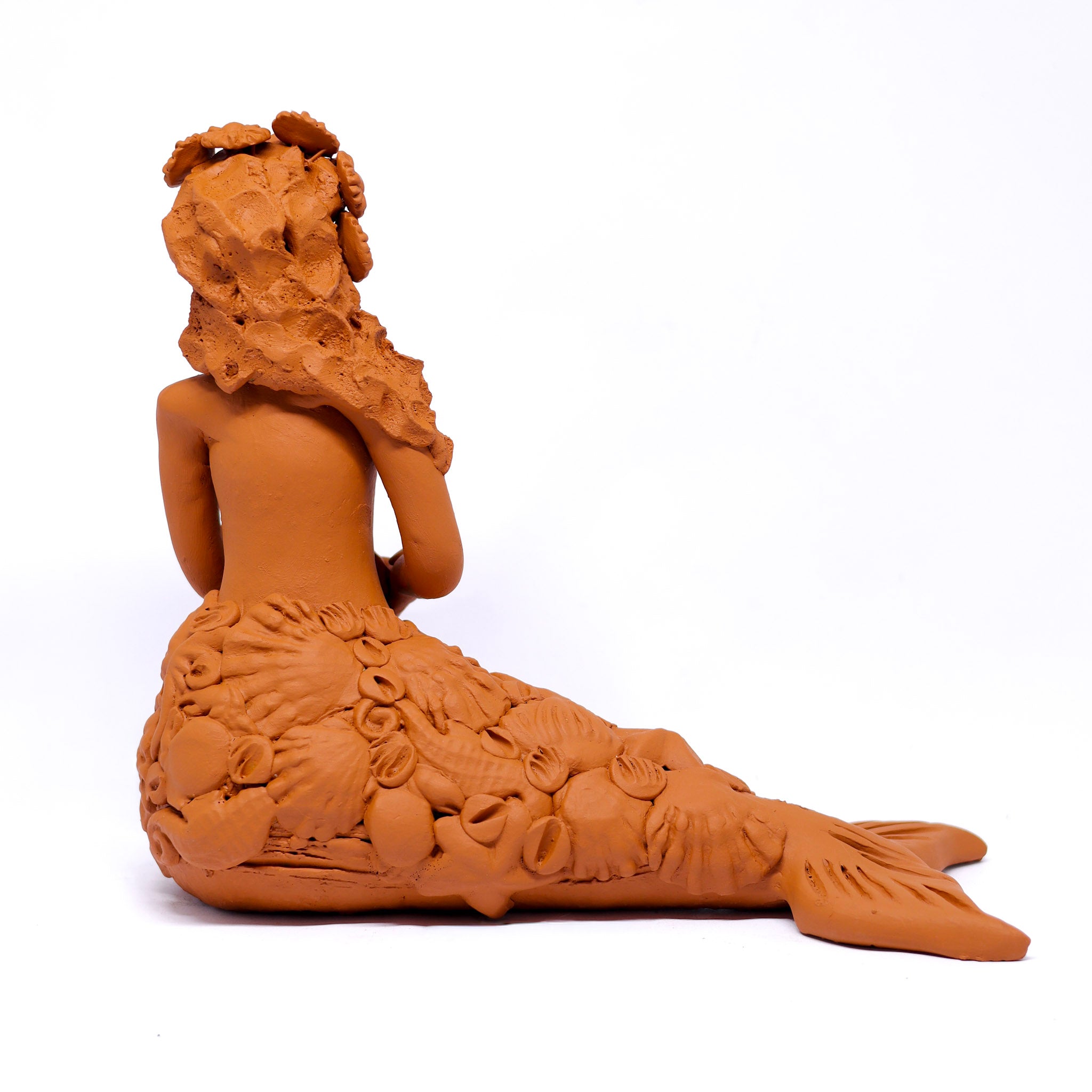 Escultura Sereia em Cerâmica