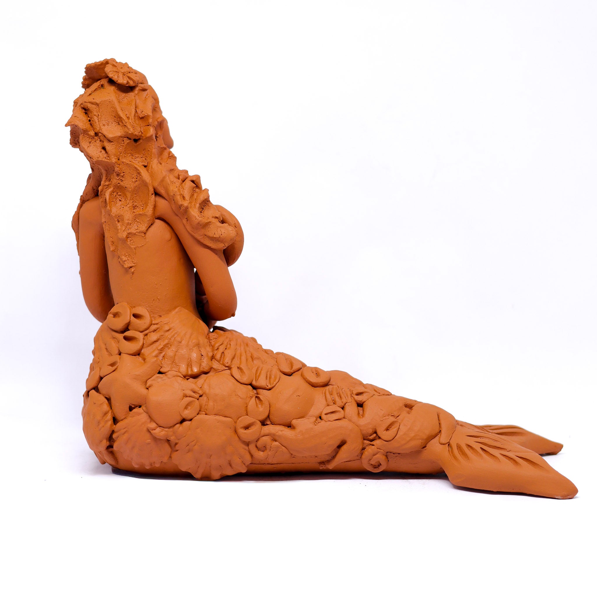 Escultura Sereia em Cerâmica