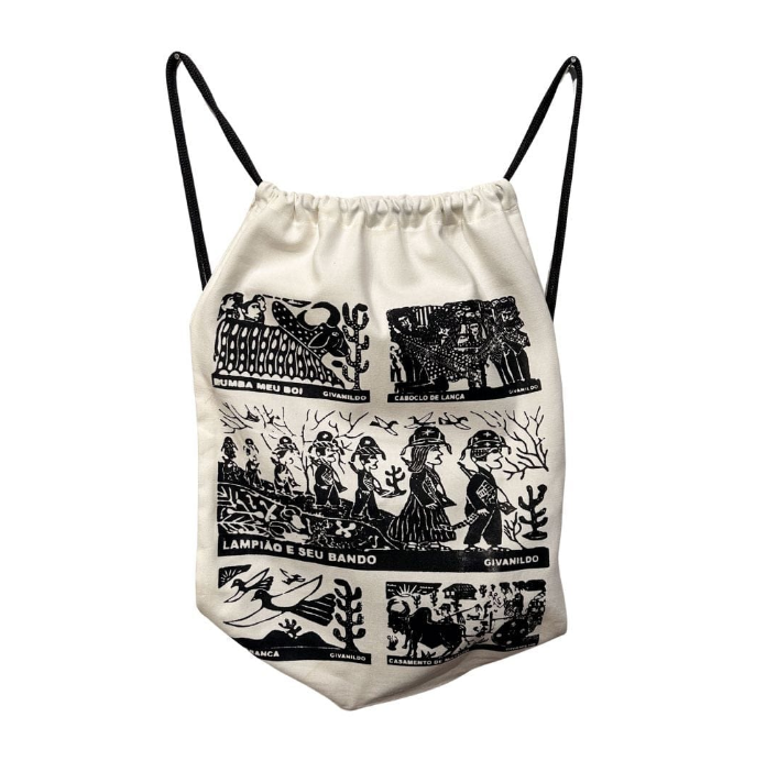 Mochila de Costas Xilogravura- Lampião e seu bando