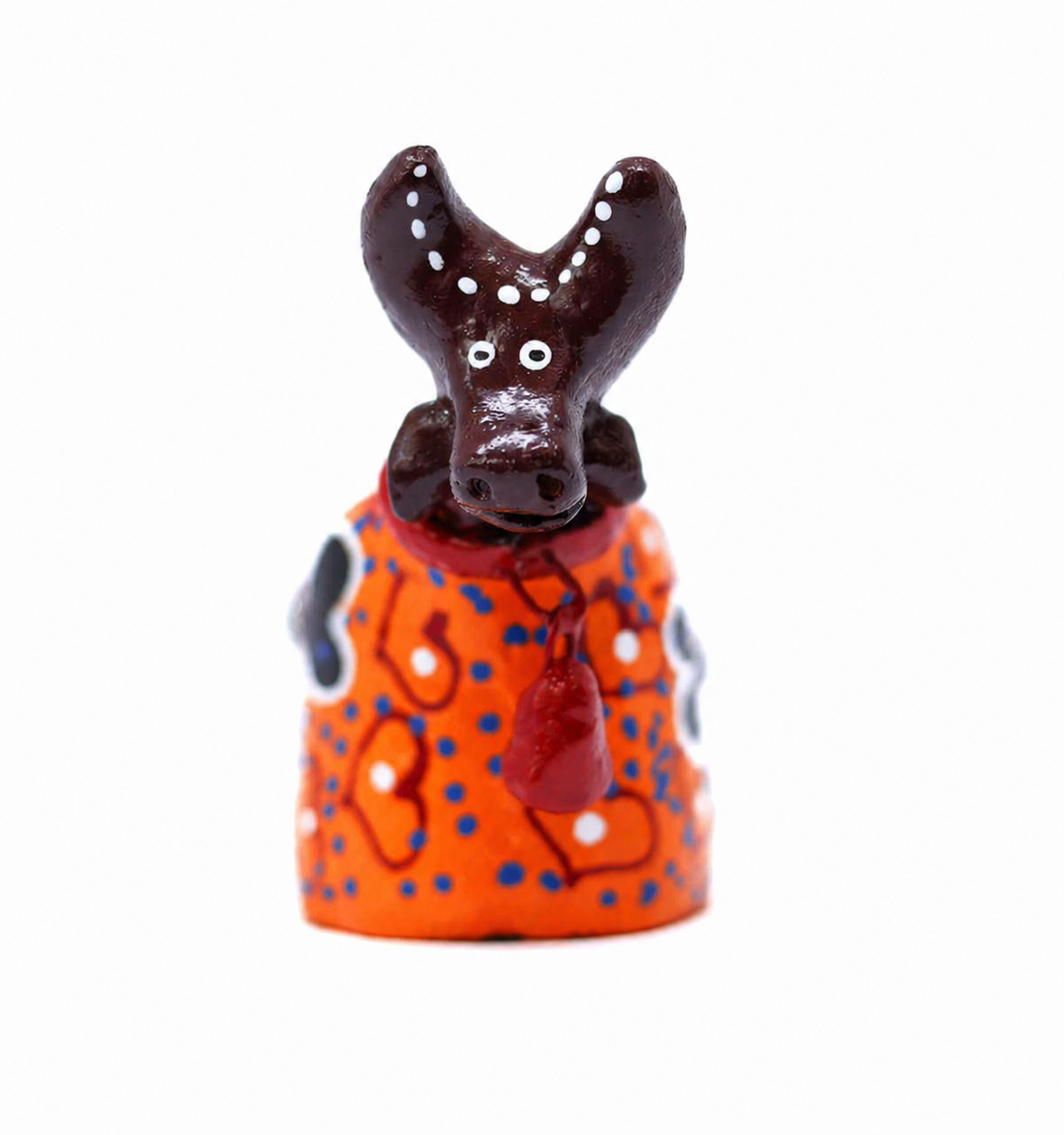 Escultura Bumbinha em Cerâmica Laranja