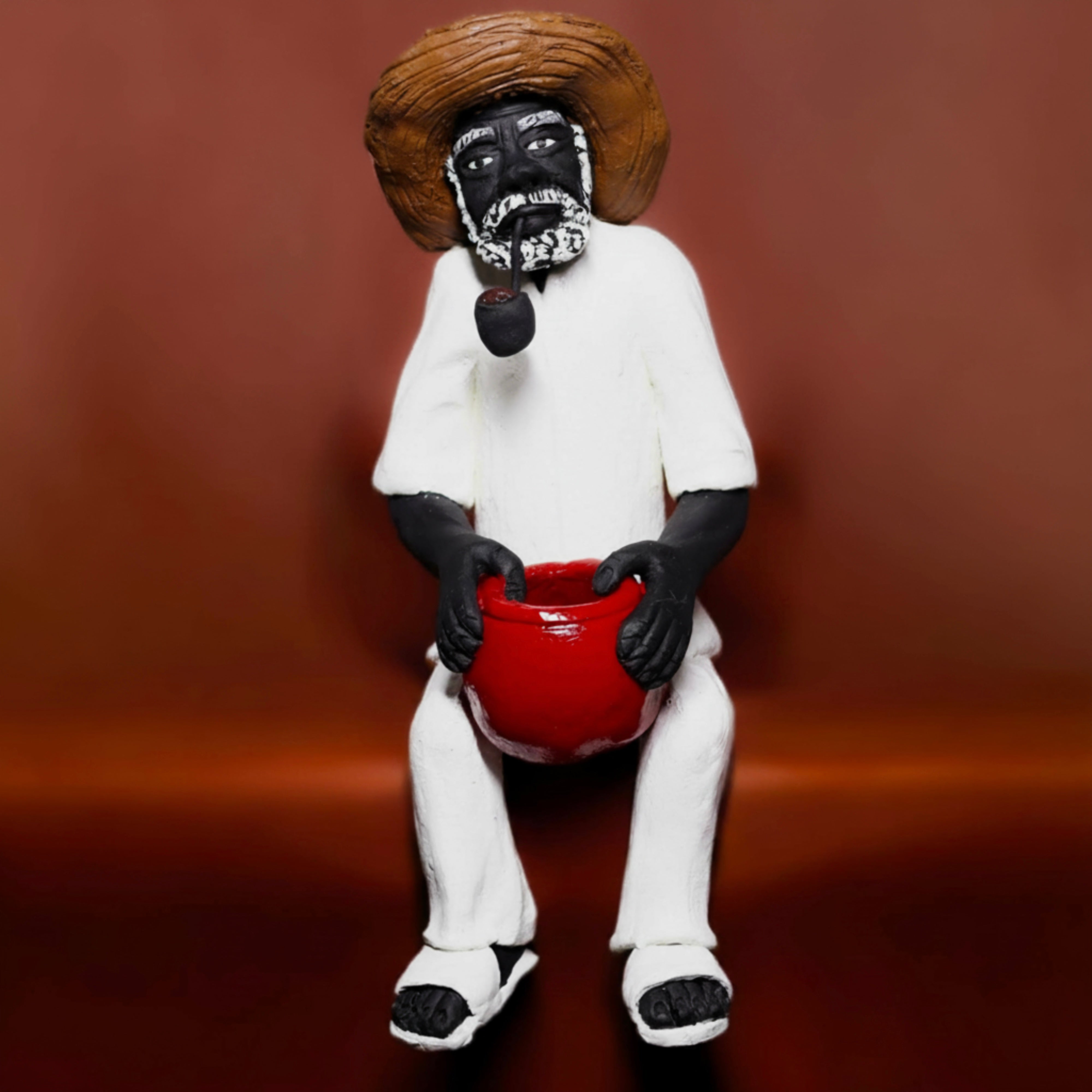 Imagem Preto Velho Sentado em Cerâmica 01