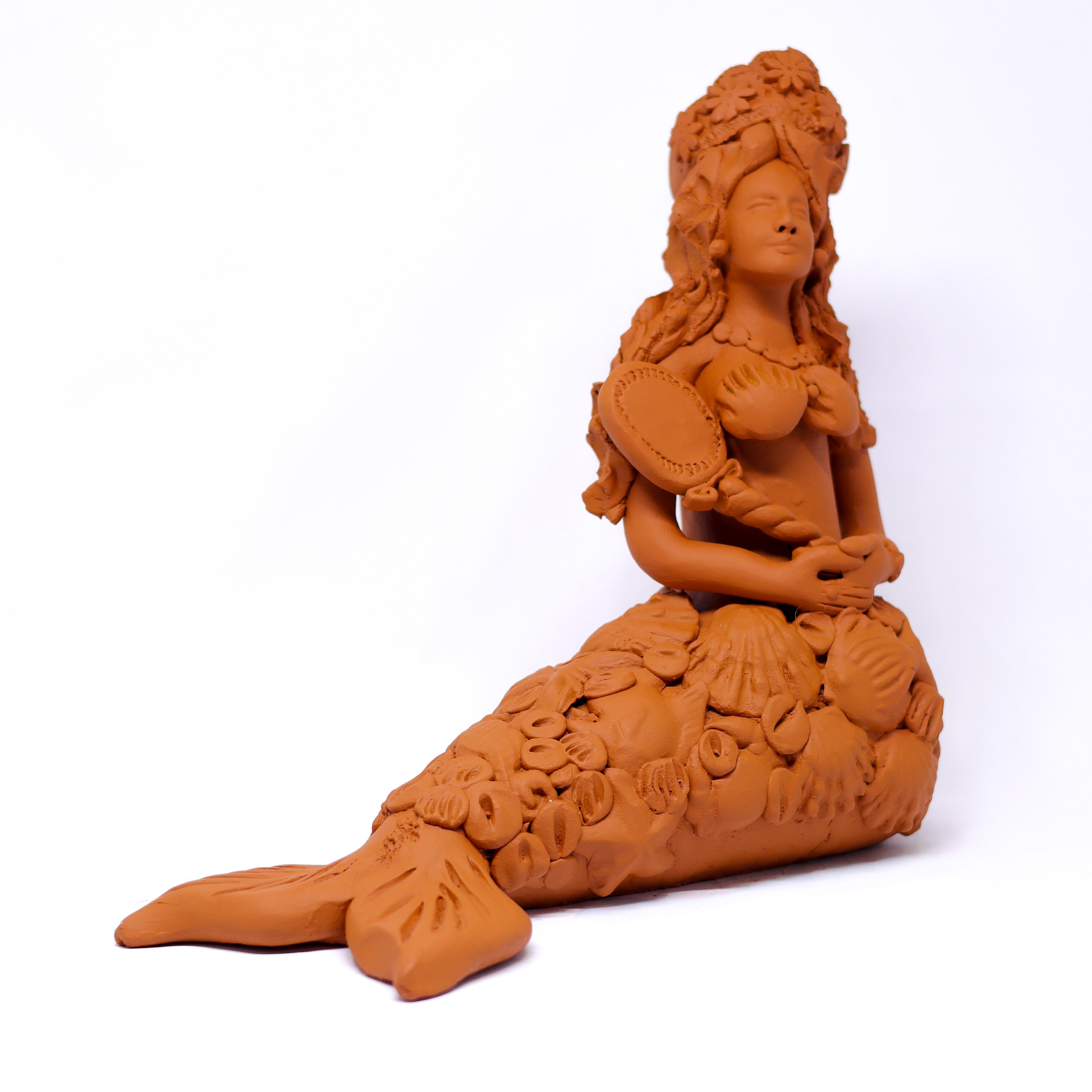Escultura Sereia em Cerâmica