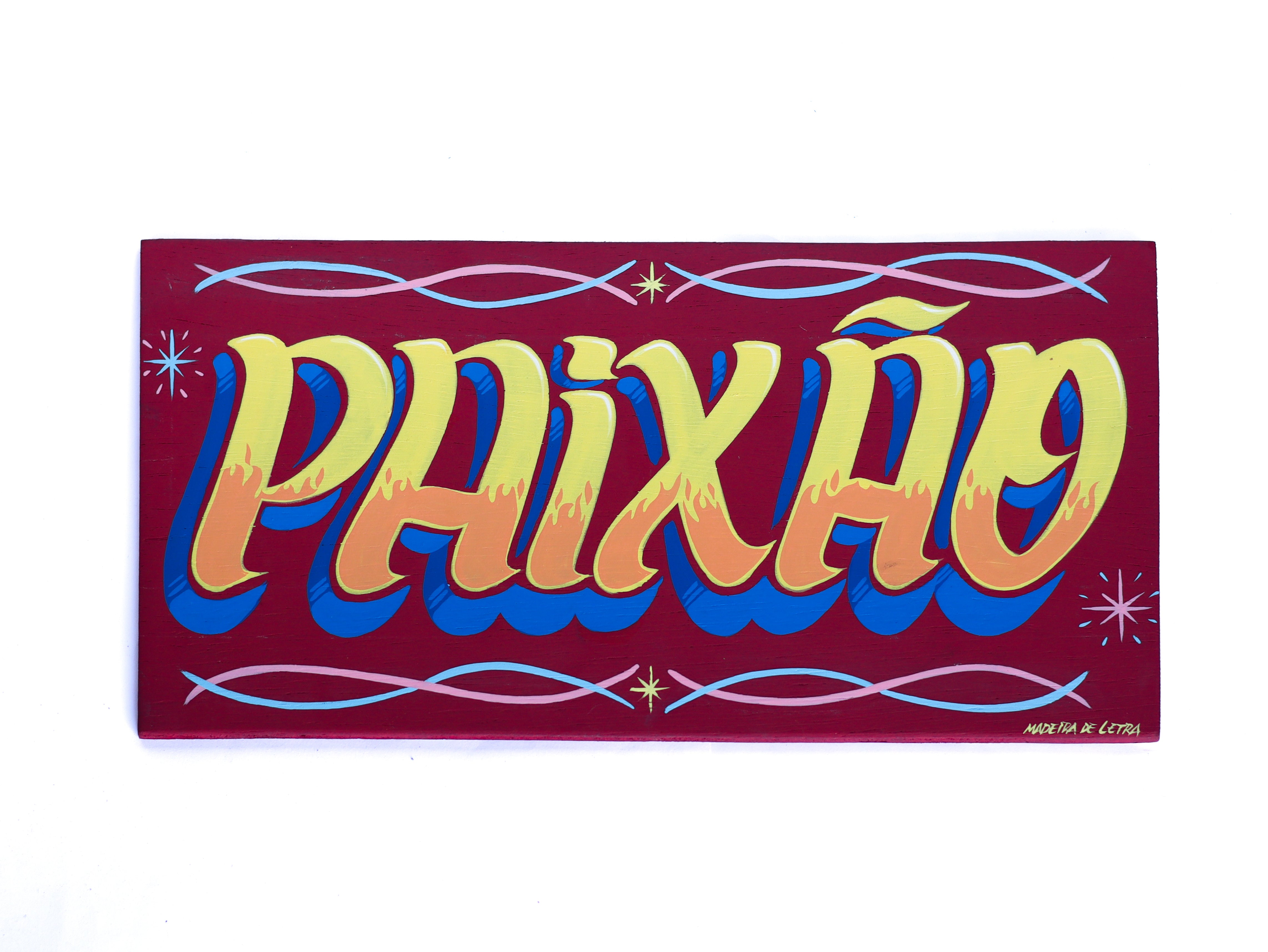 Placa Paixão 20 X 40