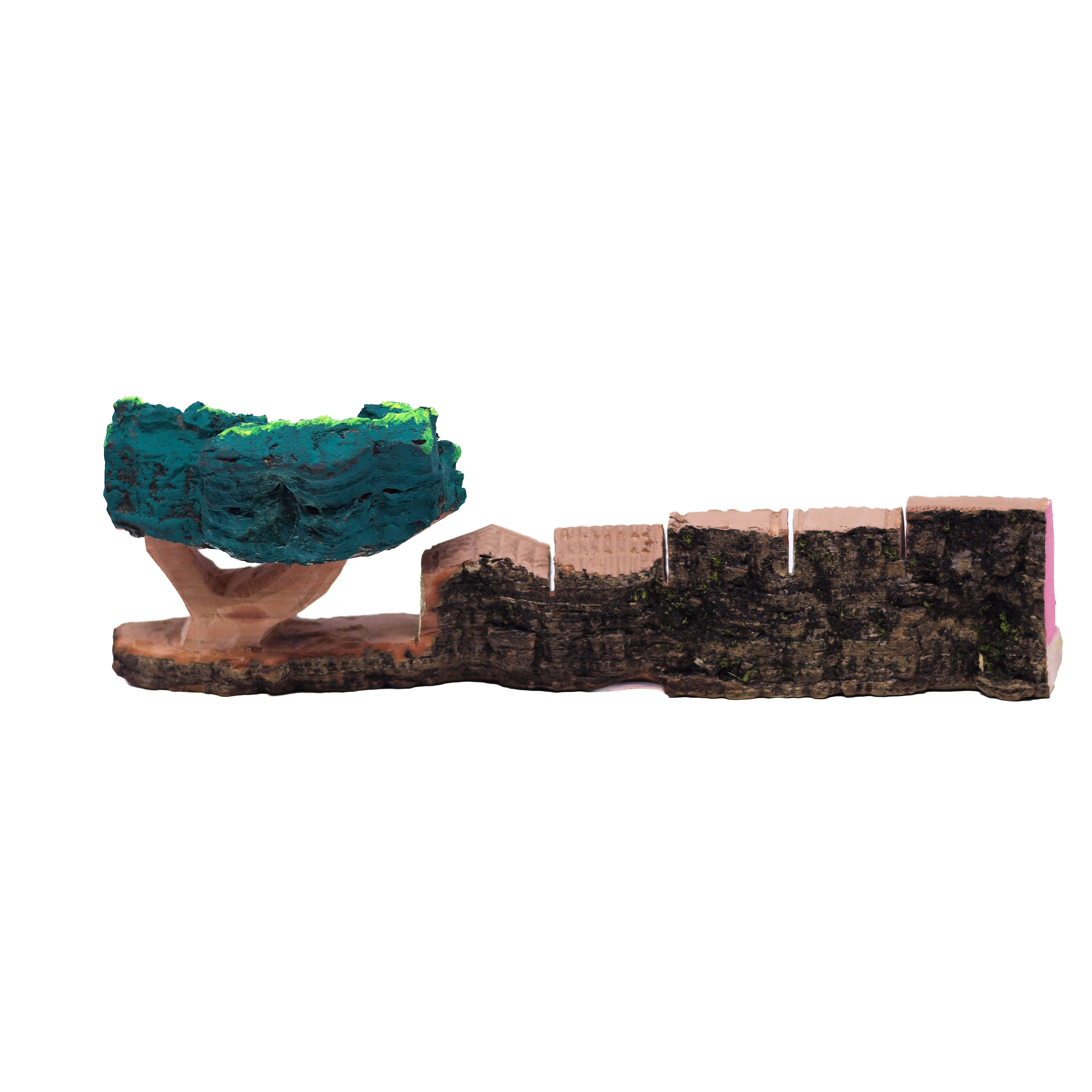 Escultura Casinha Talhada na Madeira CMS 19 cm