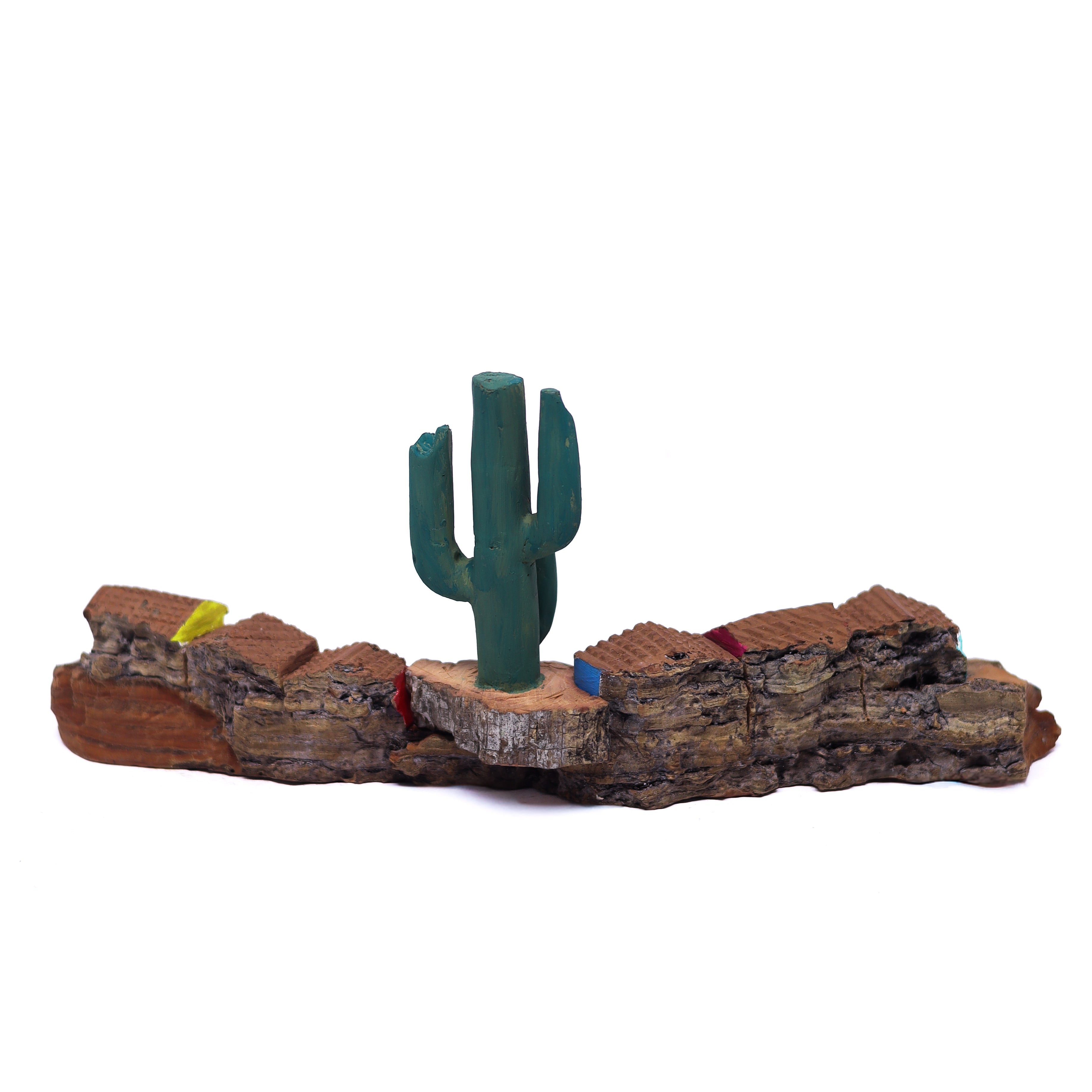 Escultura Casinha Talhada na Madeira CMS 24 cm