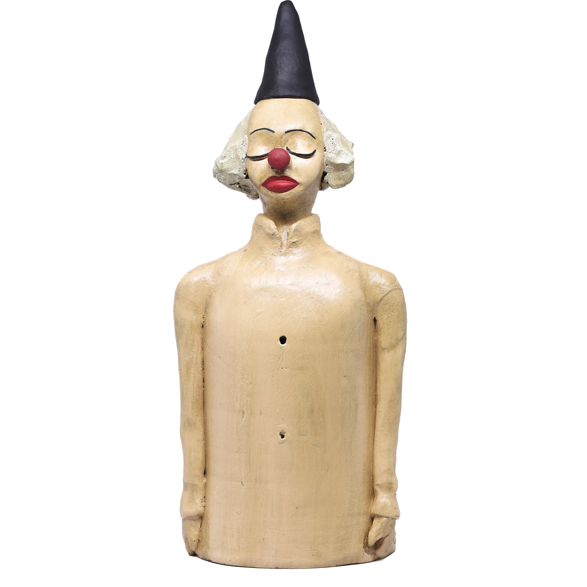 Escultura Busto de Palhaço em Cerâmica