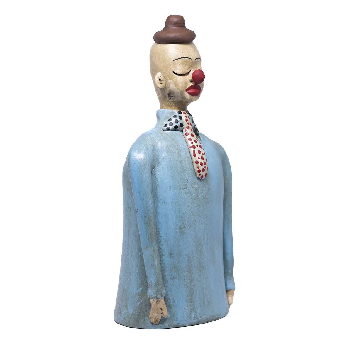 Escultura Busto de Palhaço em Cerâmica