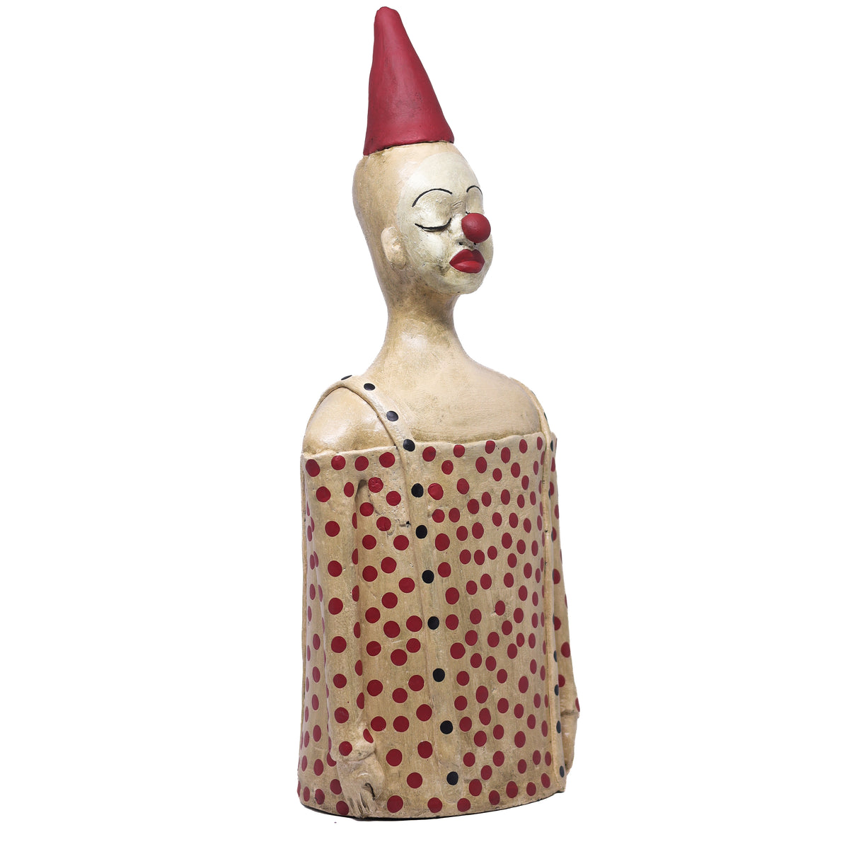 Escultura Busto de Palhaço em Cerâmica