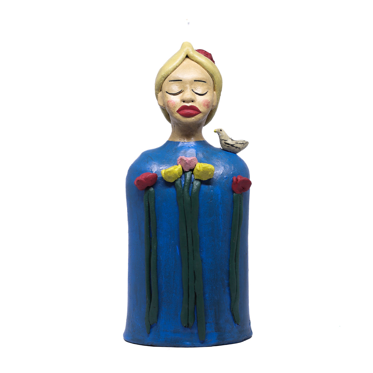 Escultura Busto de Palhaço em Cerâmica