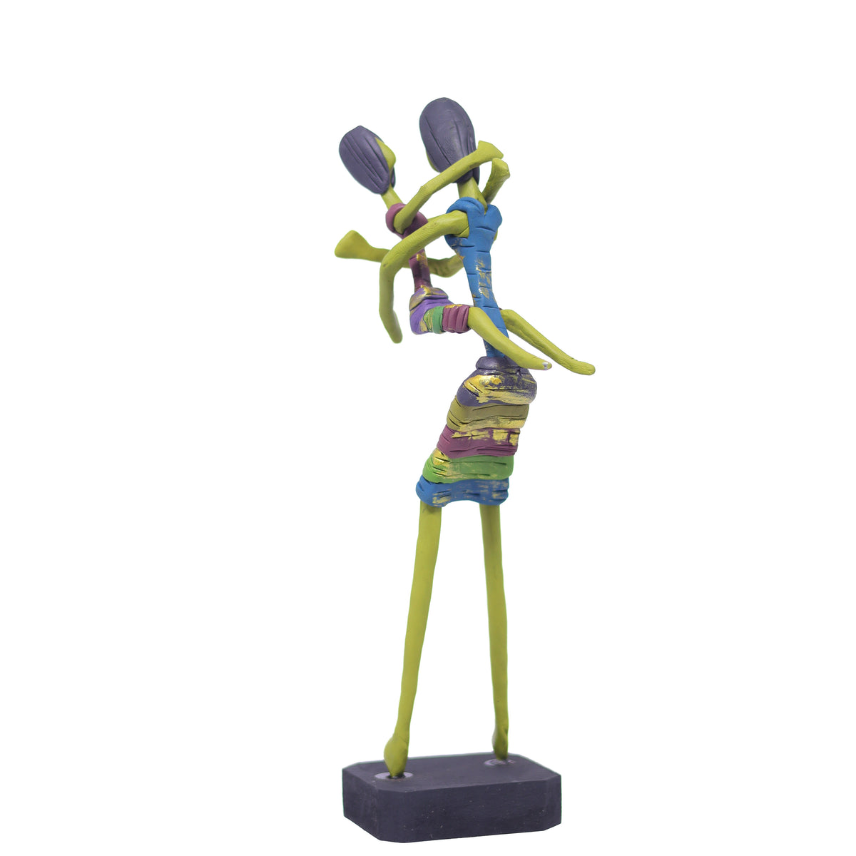Escultura Mãe e Filha Abraçadas