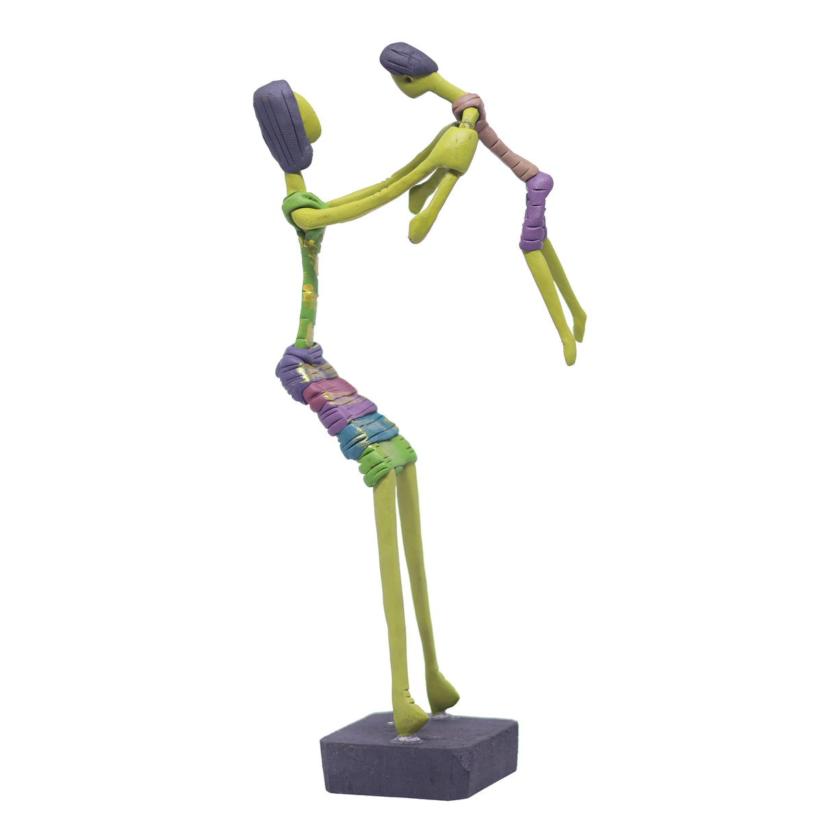 Escultura Mãe e Filho Brincando