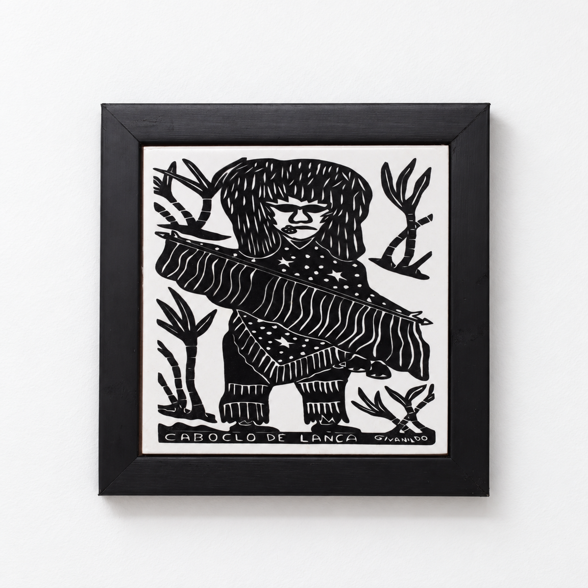Quadrinho Caboclo de Lança 20 X 20 cm
