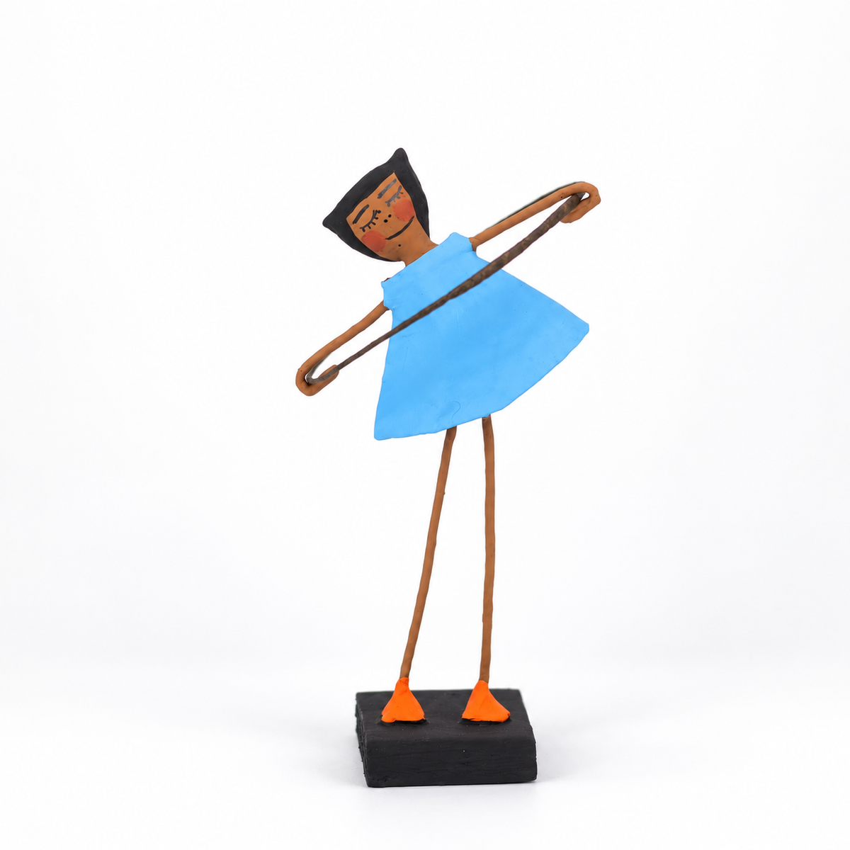 Escultura Brincadeira Infantil Bambolê - Azul