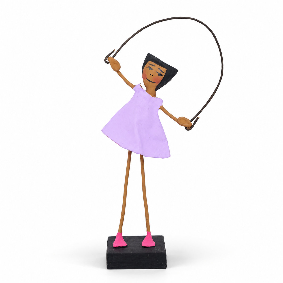 Escultura Brincadeira Infantil Pula Corda - Lilás