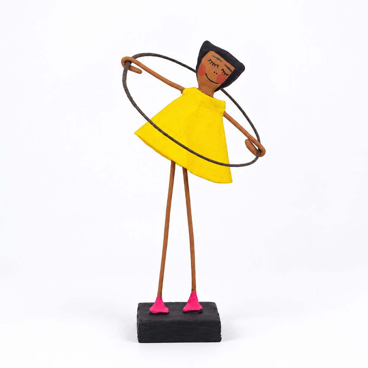 Escultura Brincadeira Infantil Bambolê - Amarelo