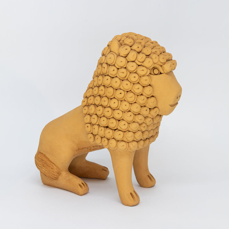 Escultura Leão em Cerâmica 20 cm