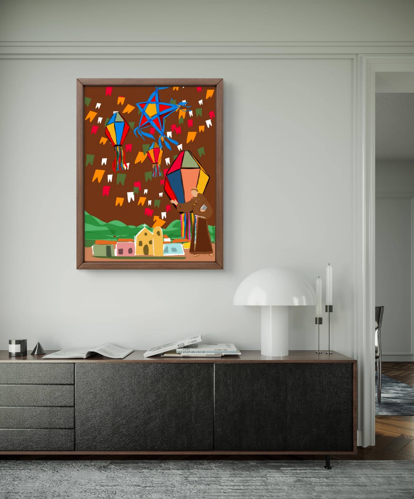 Gravura Balões de Santo Antônio