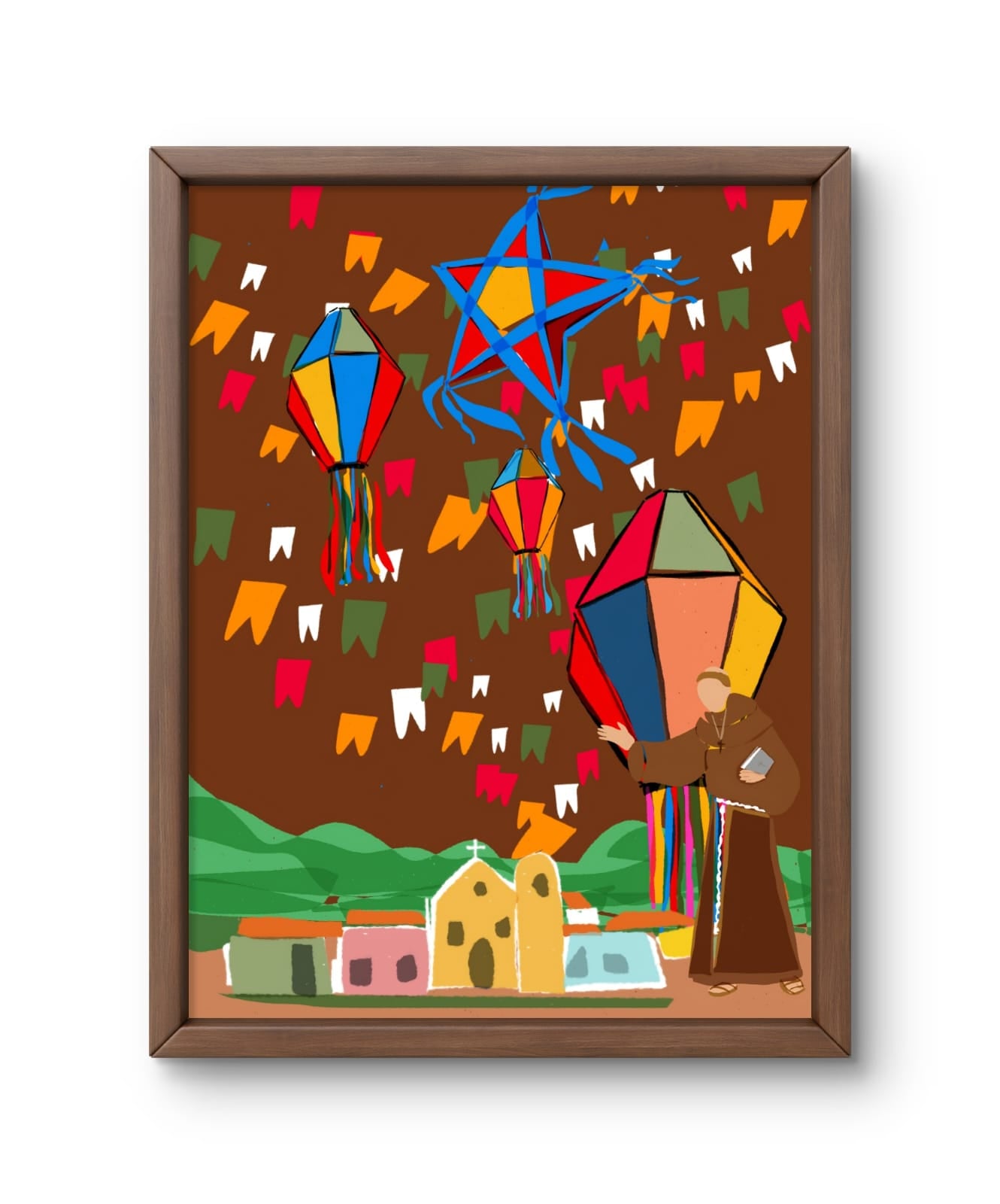 Gravura Balões de Santo Antônio