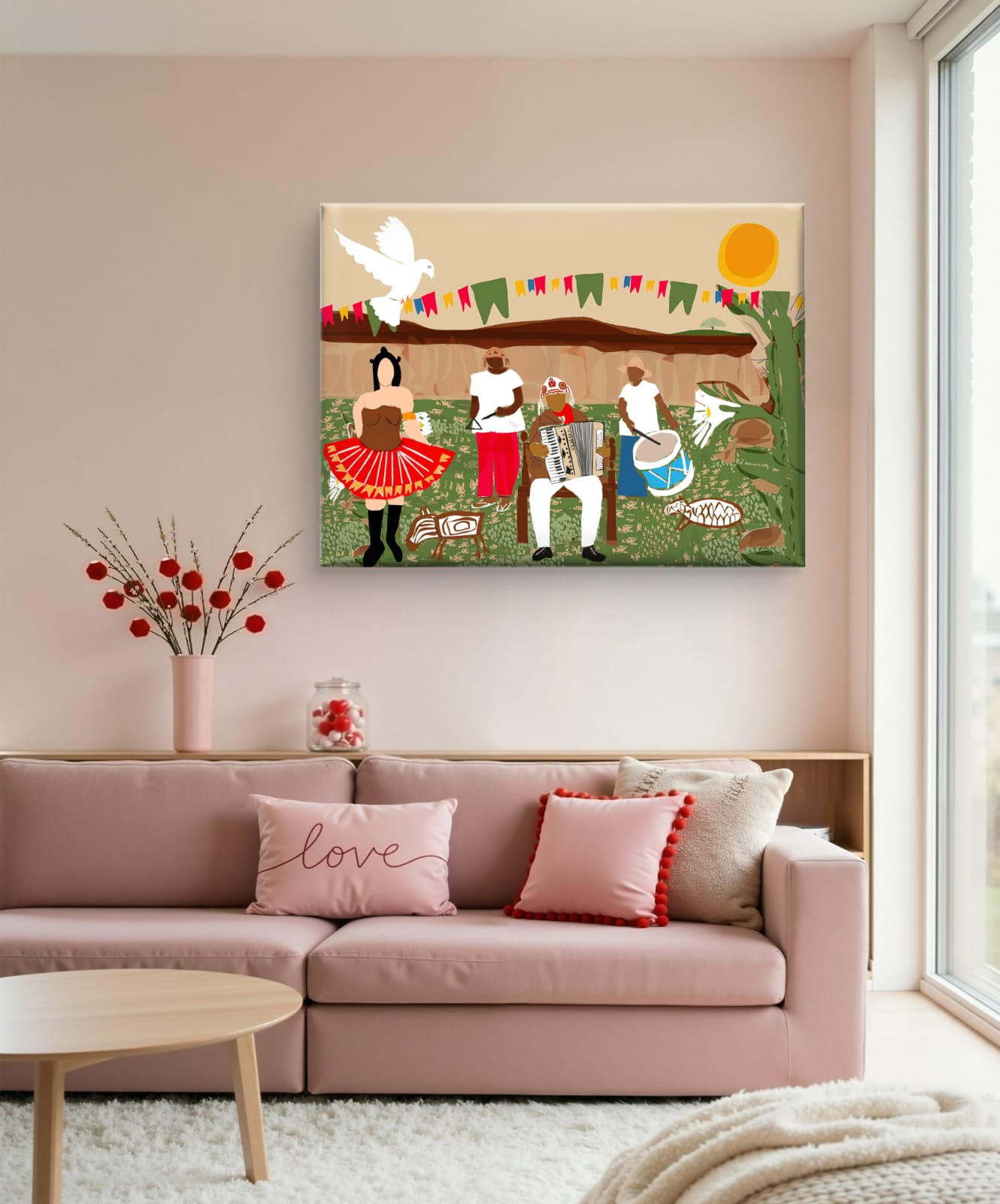 Gravura Forró na Serra da Capivara