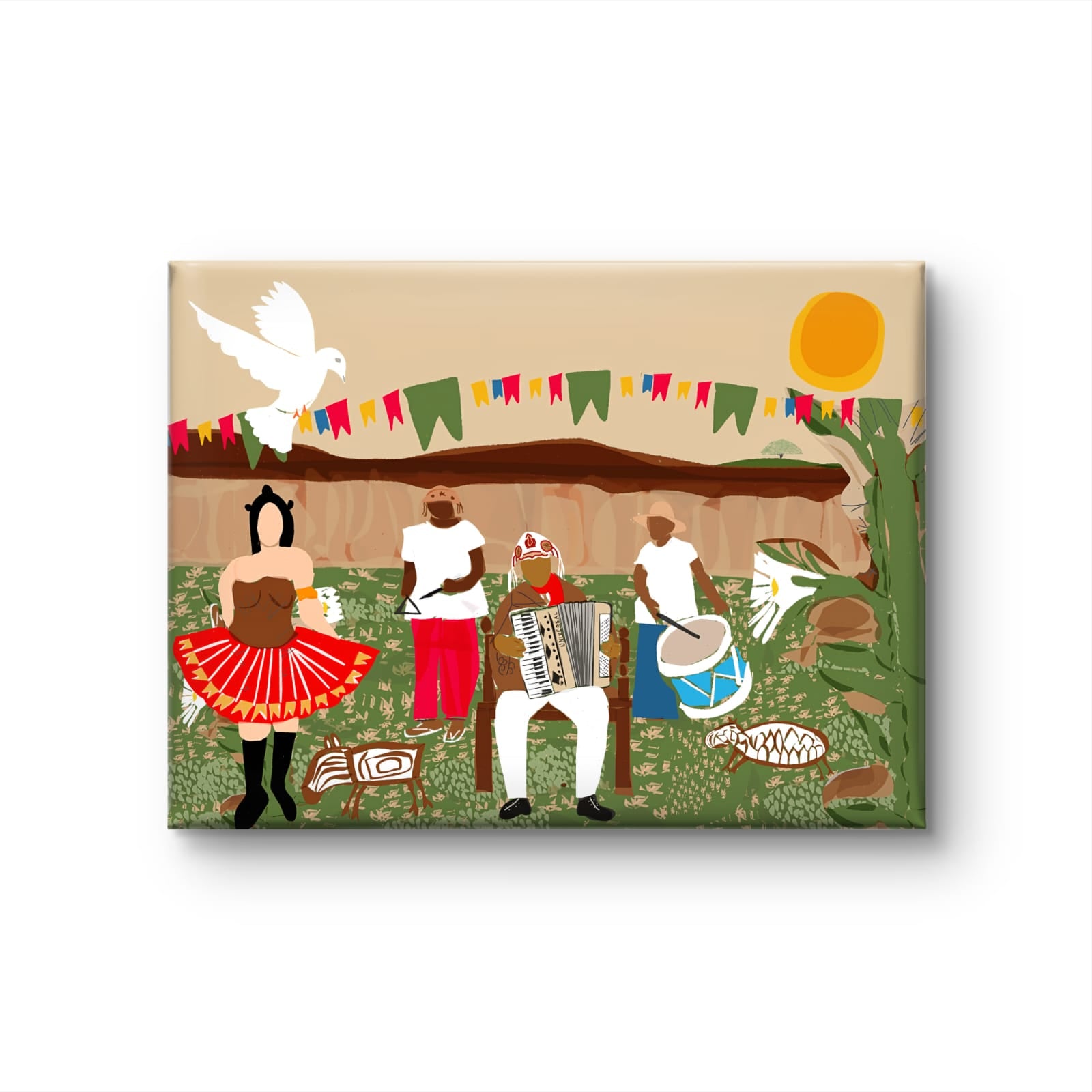 Gravura Forró na Serra da Capivara