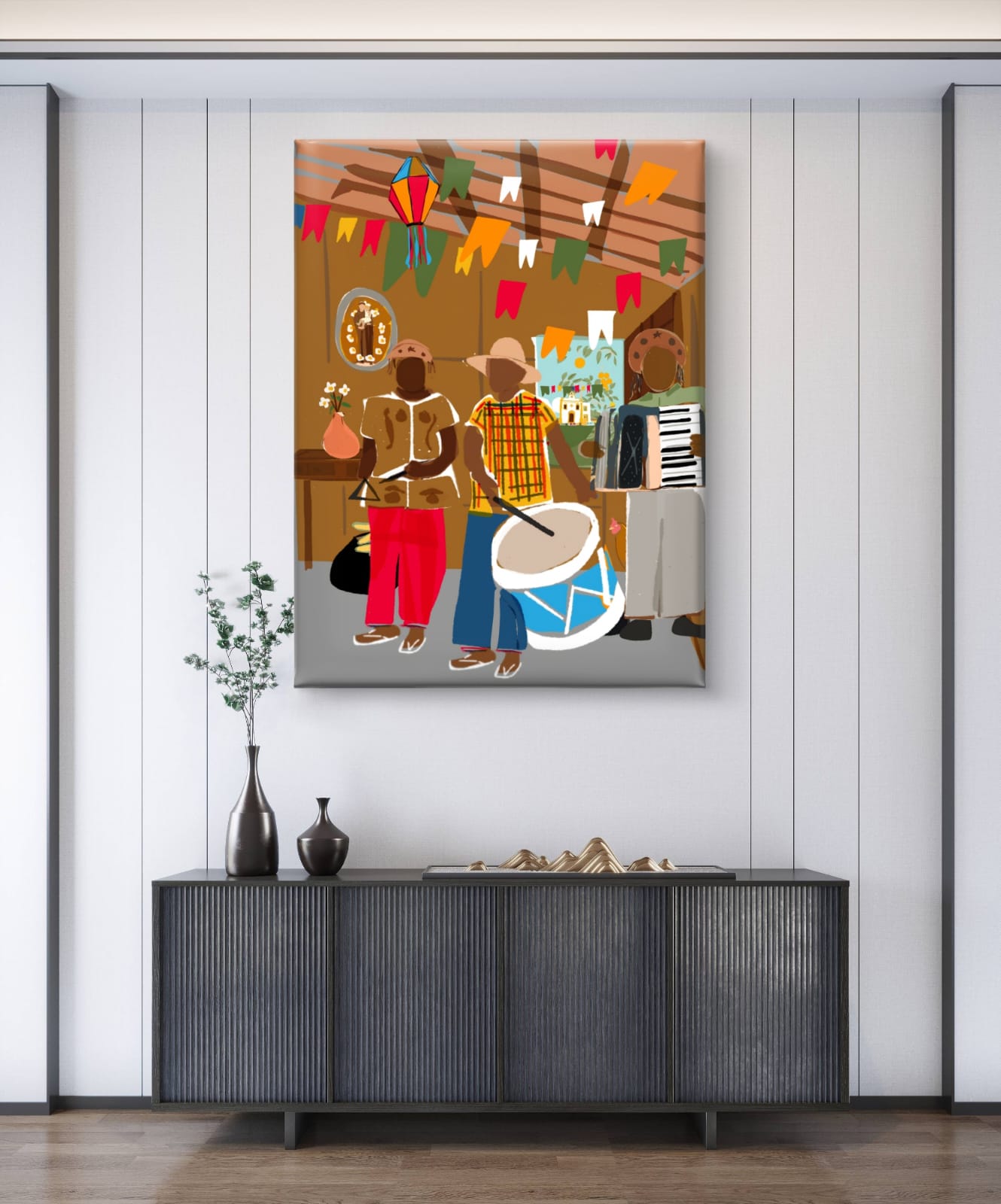 Gravura Forró na Casa