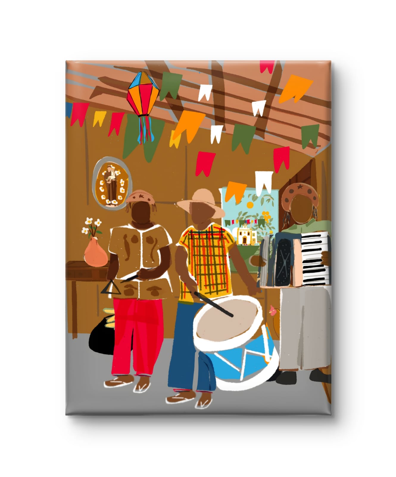 Gravura Forró na Casa