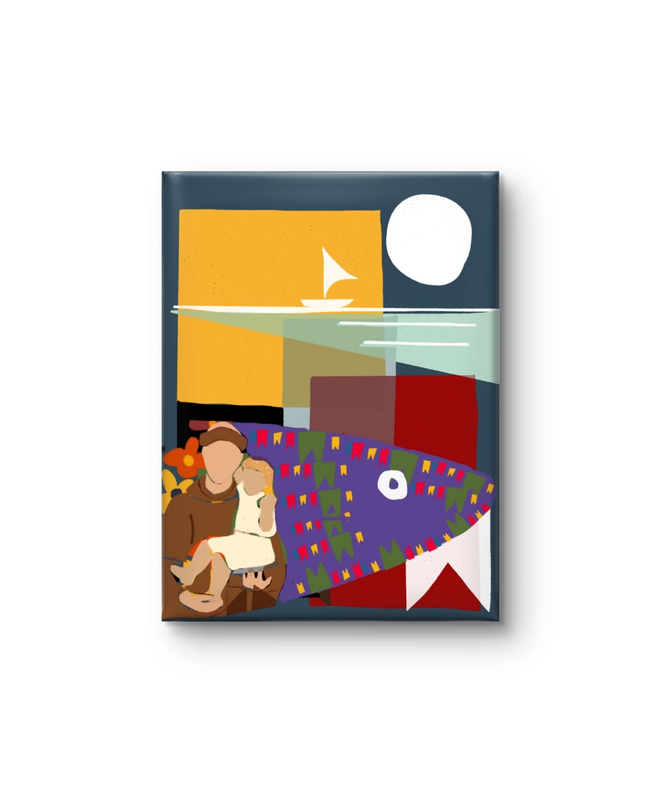 Gravura Santo Antônio Fala aos Peixes