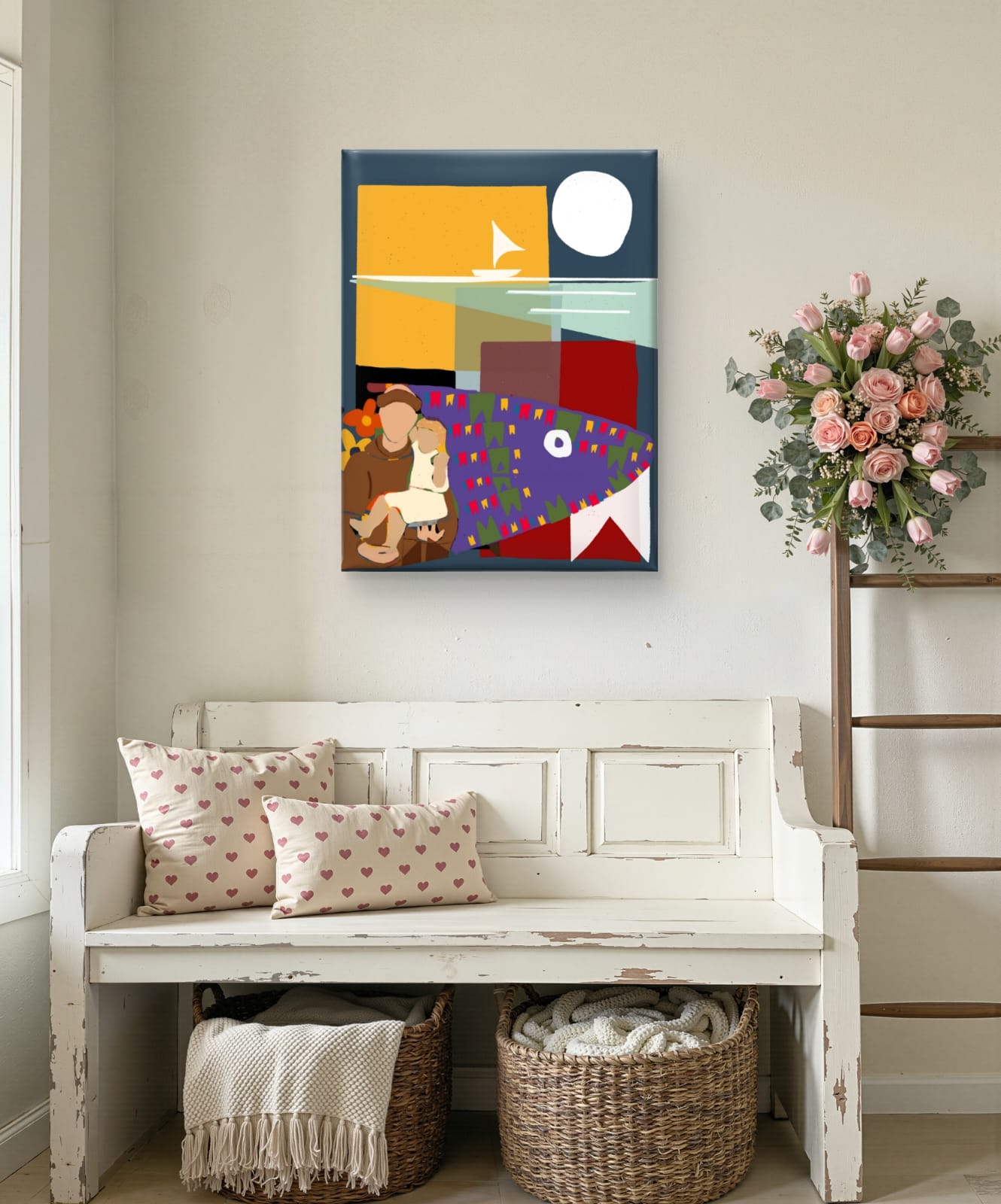 Gravura Santo Antônio Fala aos Peixes