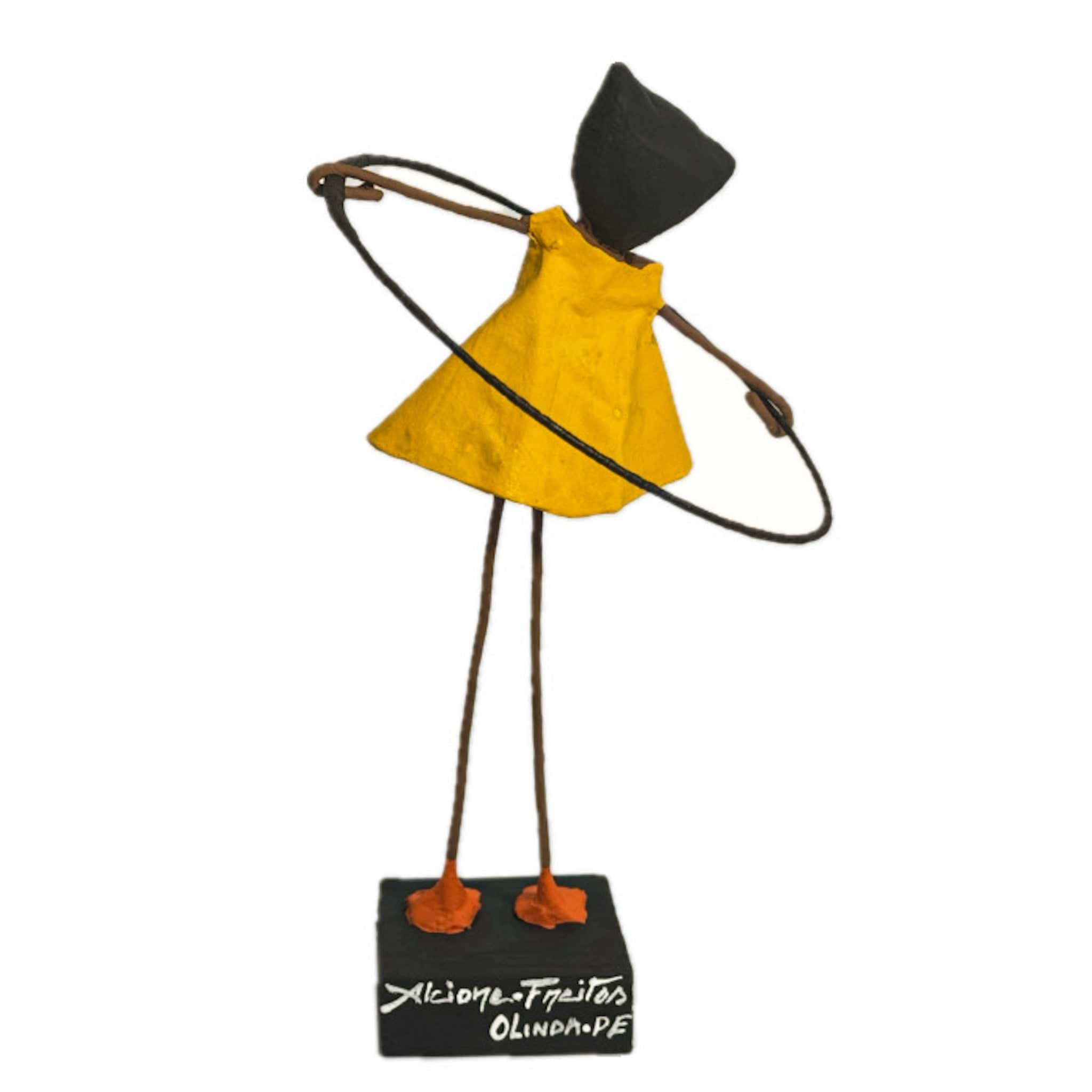 Escultura Brincadeira Infantil Bambolê - Amarelo 02
