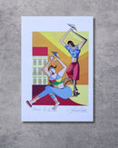 Gravura Casal de Passistas - 25,5 x 18 cm