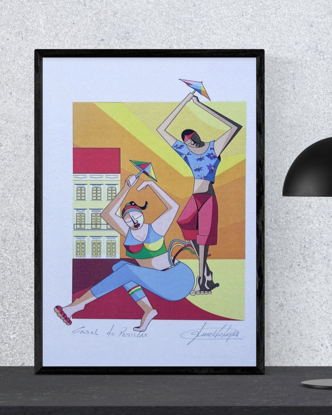 Gravura Casal de Passistas - 25,5 x 18 cm