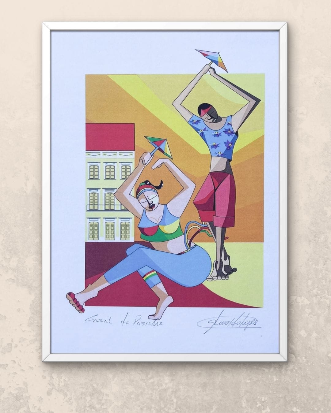 Gravura Casal de Passistas - 25,5 x 18 cm